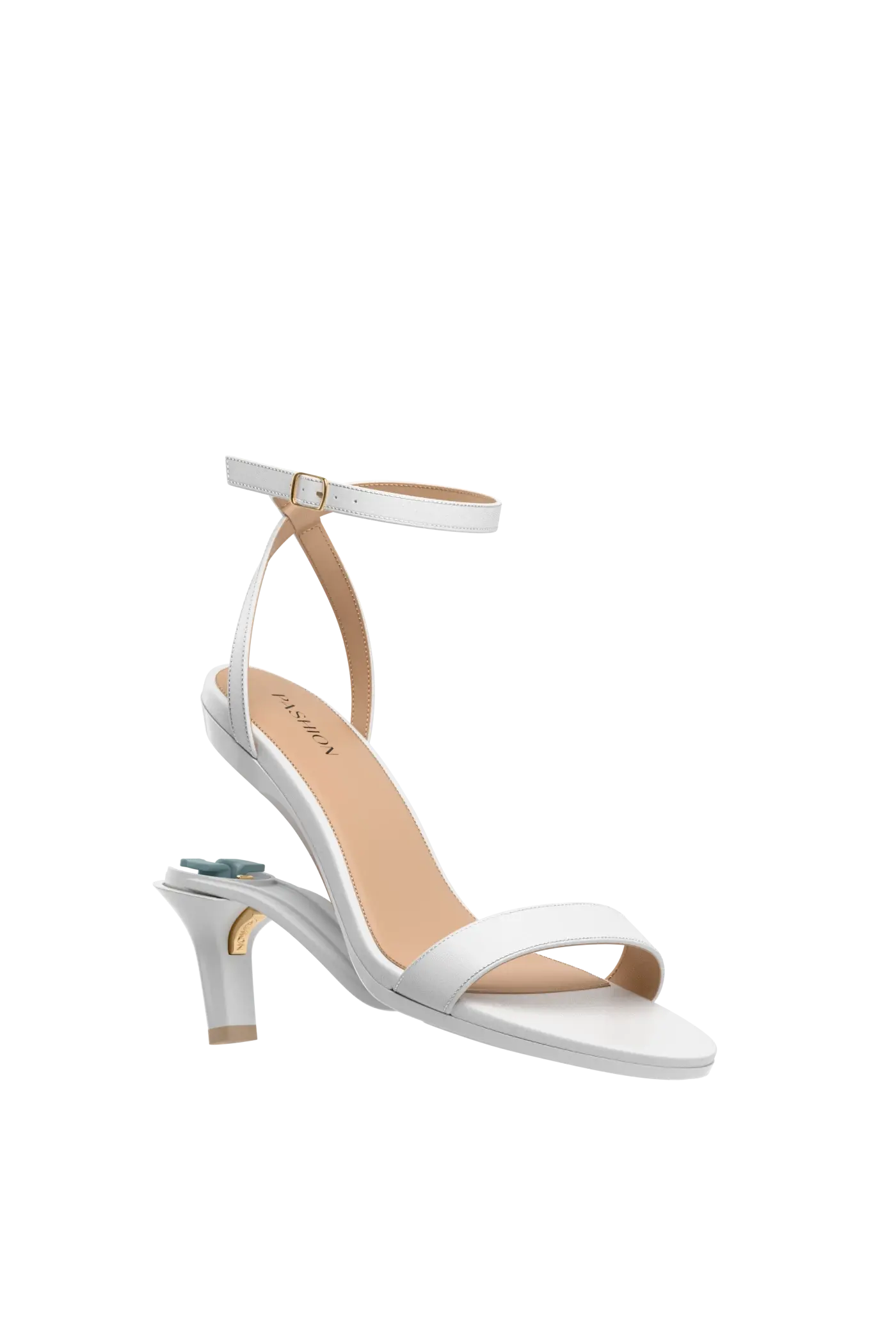 The Brenna - White Leather + Stiletto Heel Kit 3 White