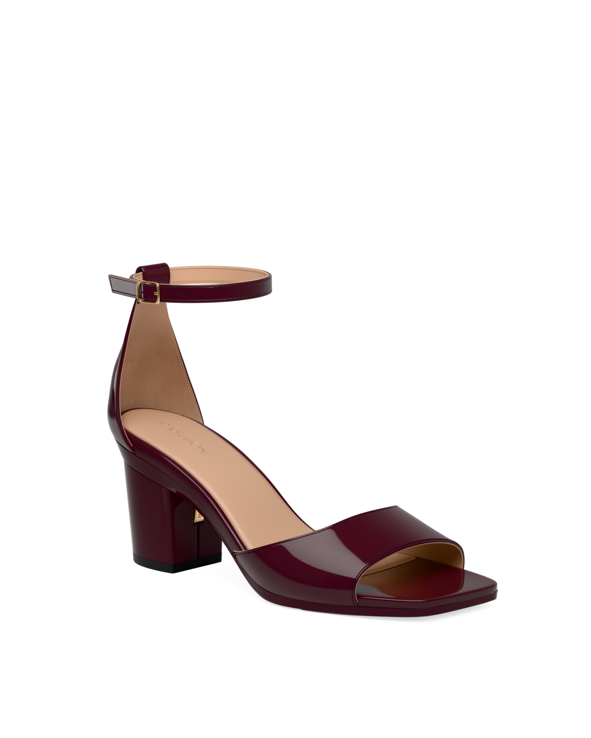 The Brooke Pump - Cherry Mocha Patent 3 Block