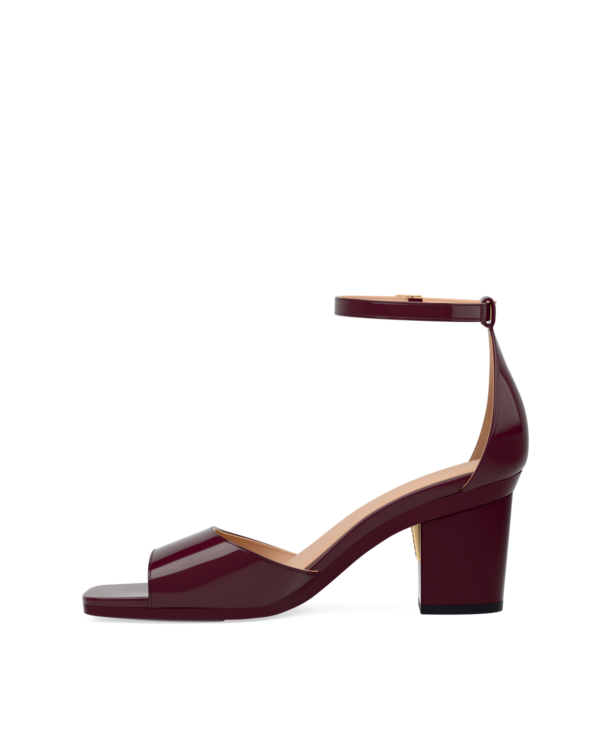 The Brooke Pump - Cherry Mocha Patent 3 Block