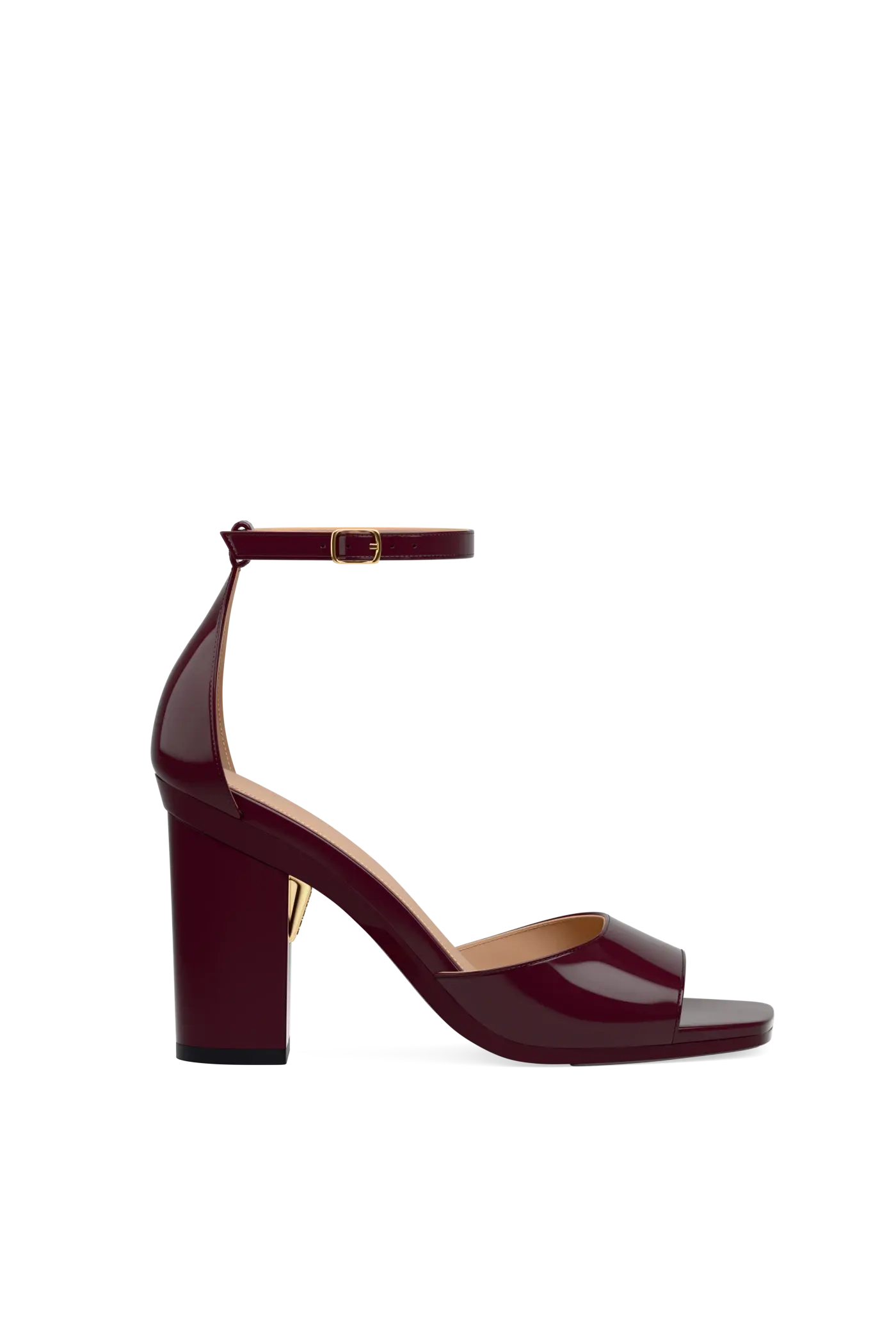 The Brooke Pump - Cherry Mocha Patent 4 Block