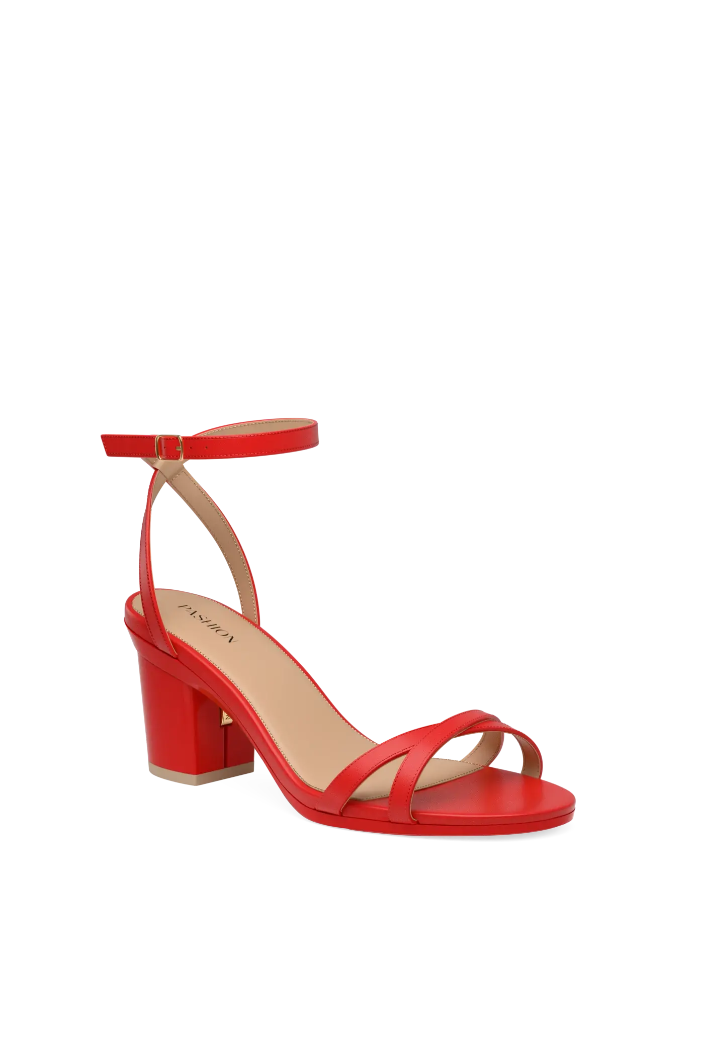 The Brynn - Cherry Red Leather 3 Block