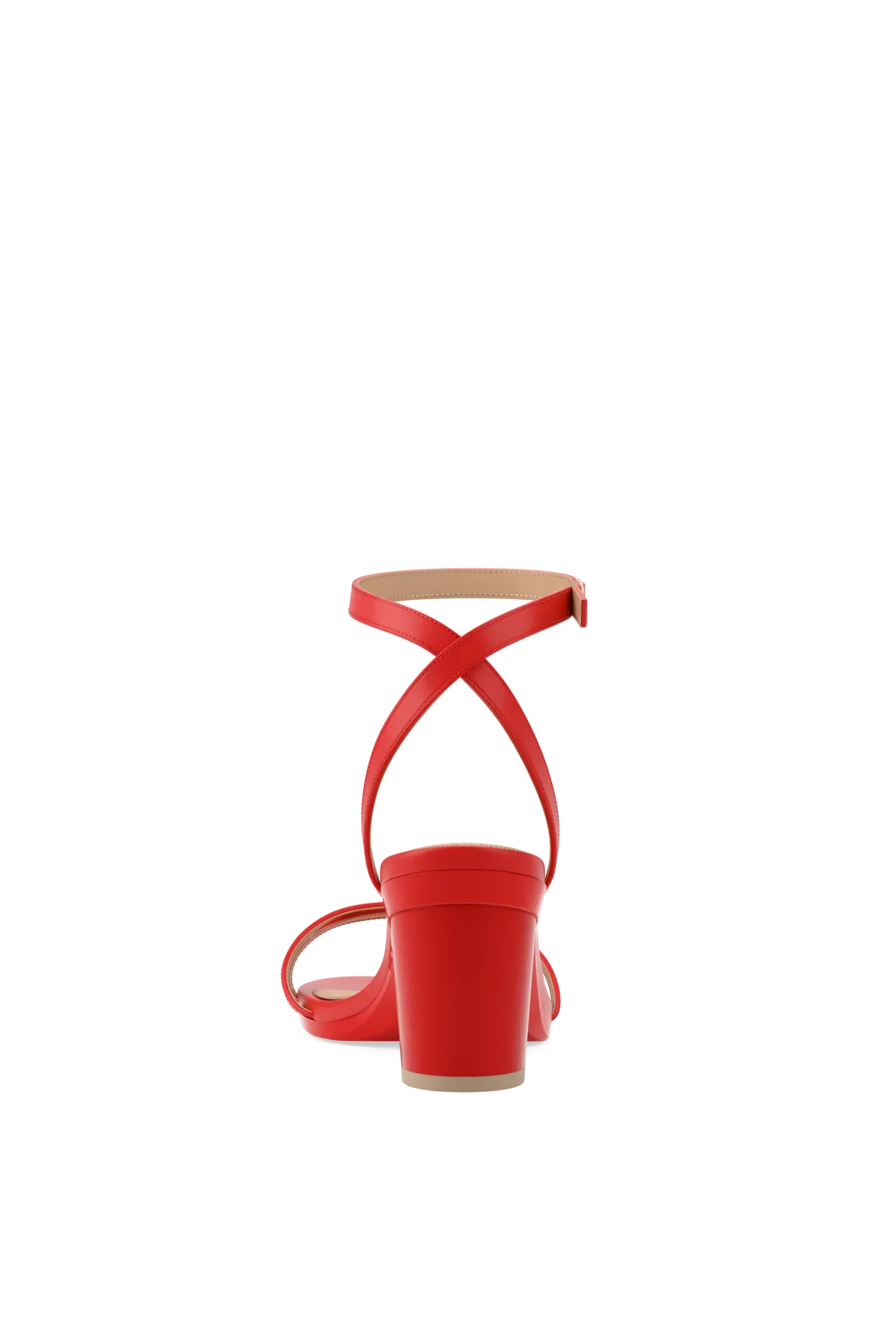 The Brynn - Cherry Red Leather 3 Block