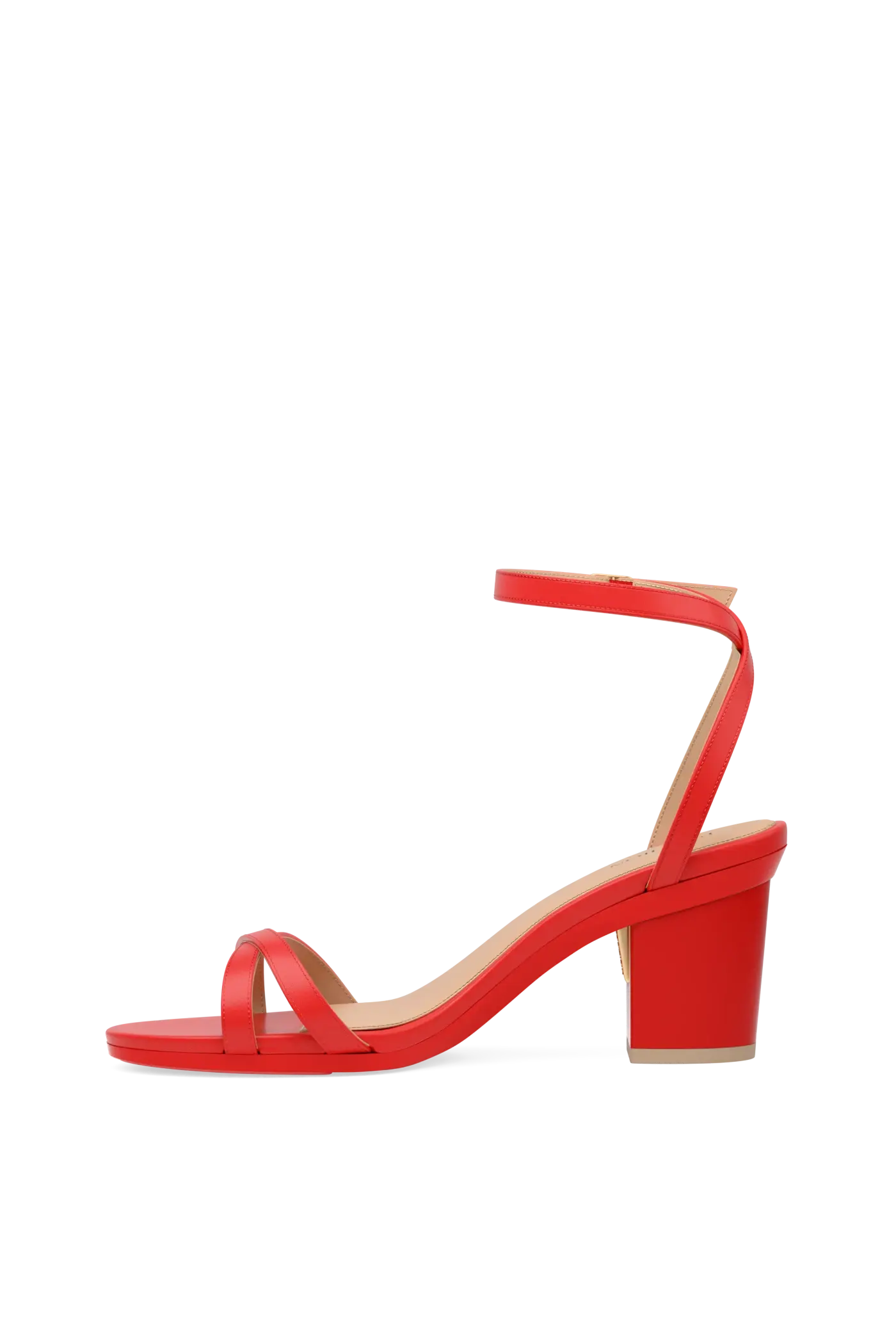 The Brynn - Cherry Red Leather 3 Block