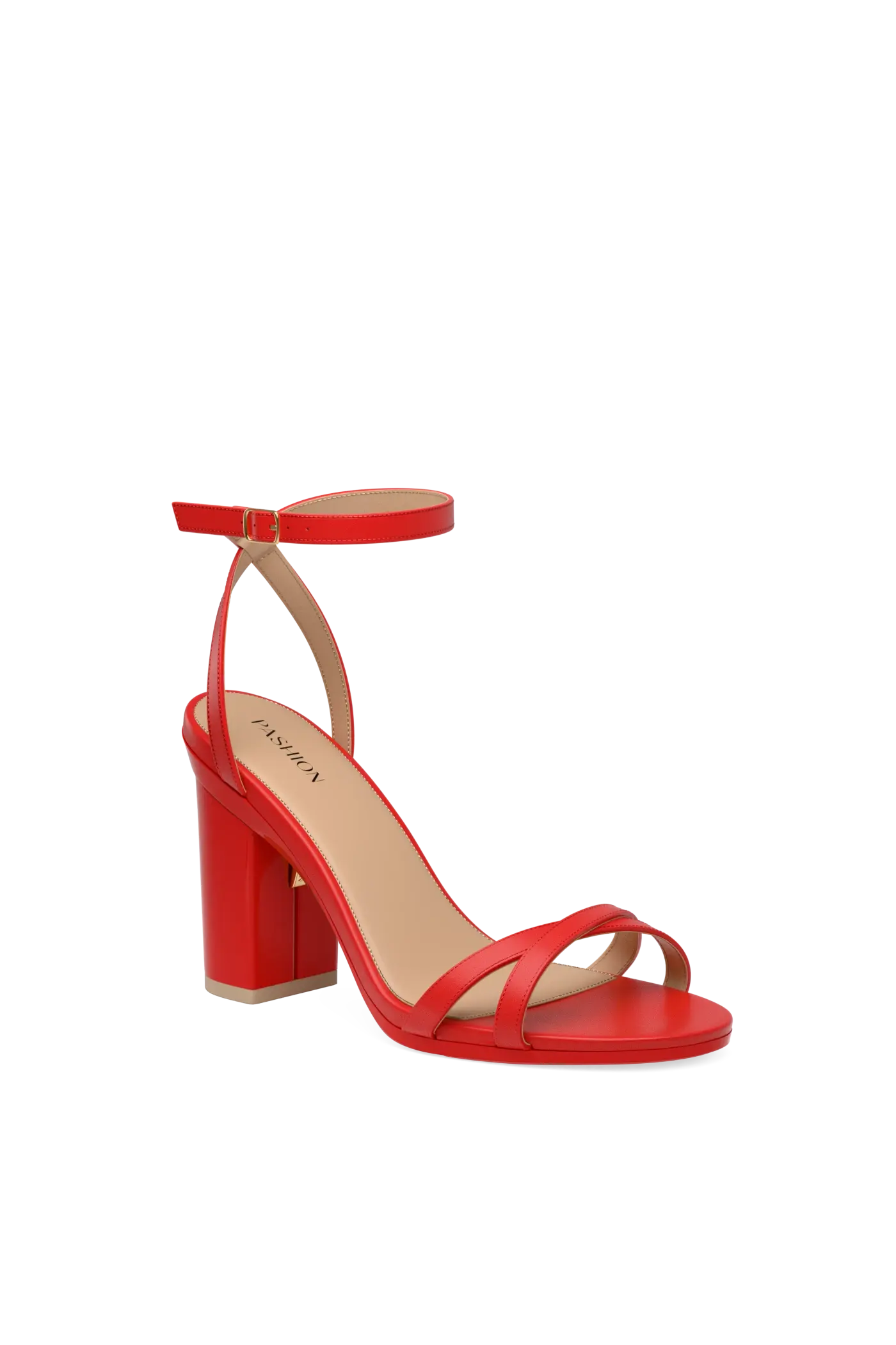 The Brynn - Cherry Red Leather 4 Block