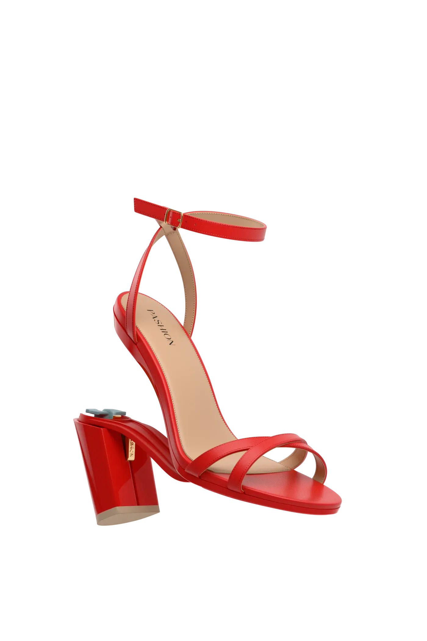 The Brynn - Cherry Red Leather 4 Block