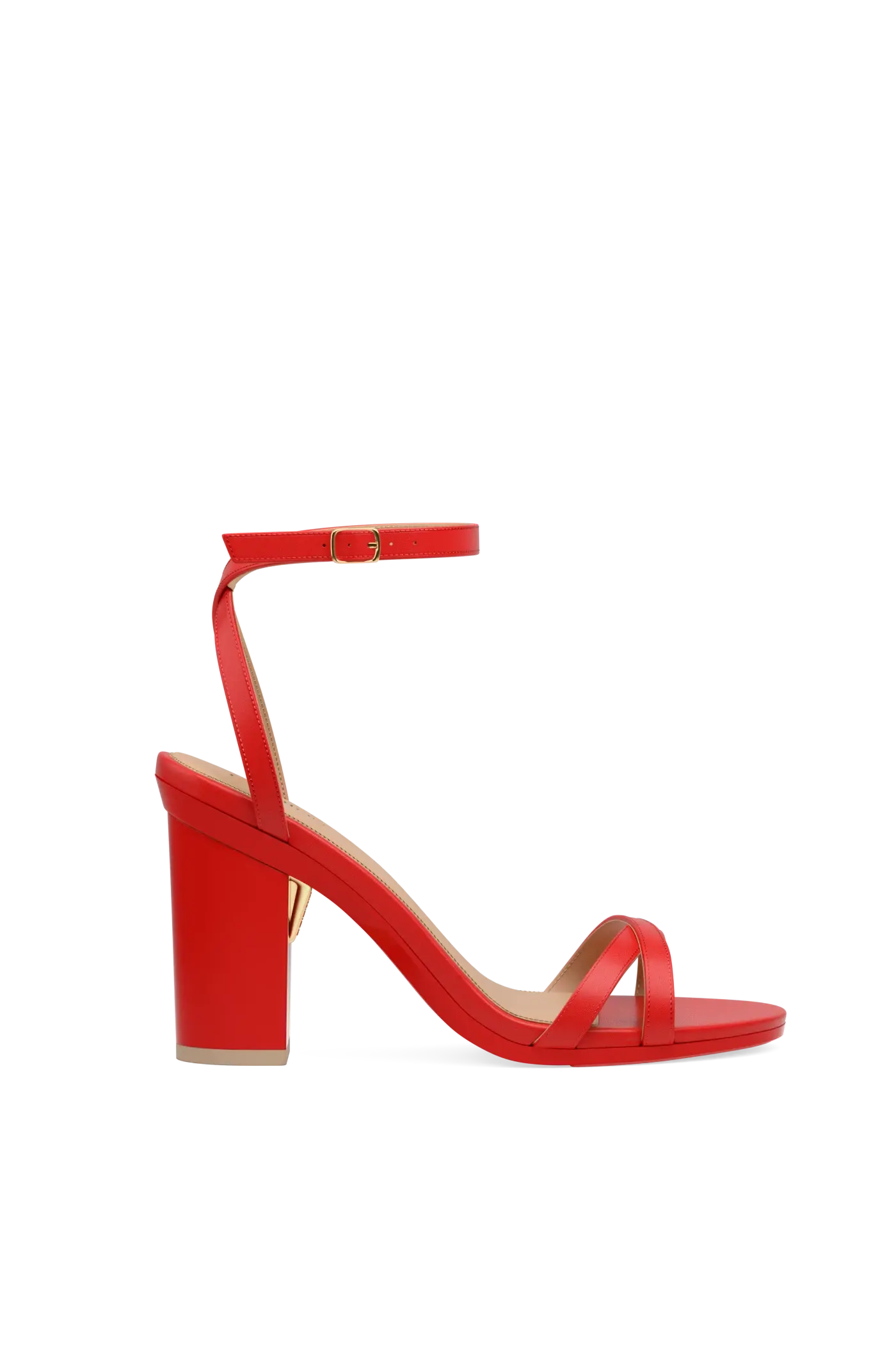 The Brynn - Cherry Red Leather 4 Block