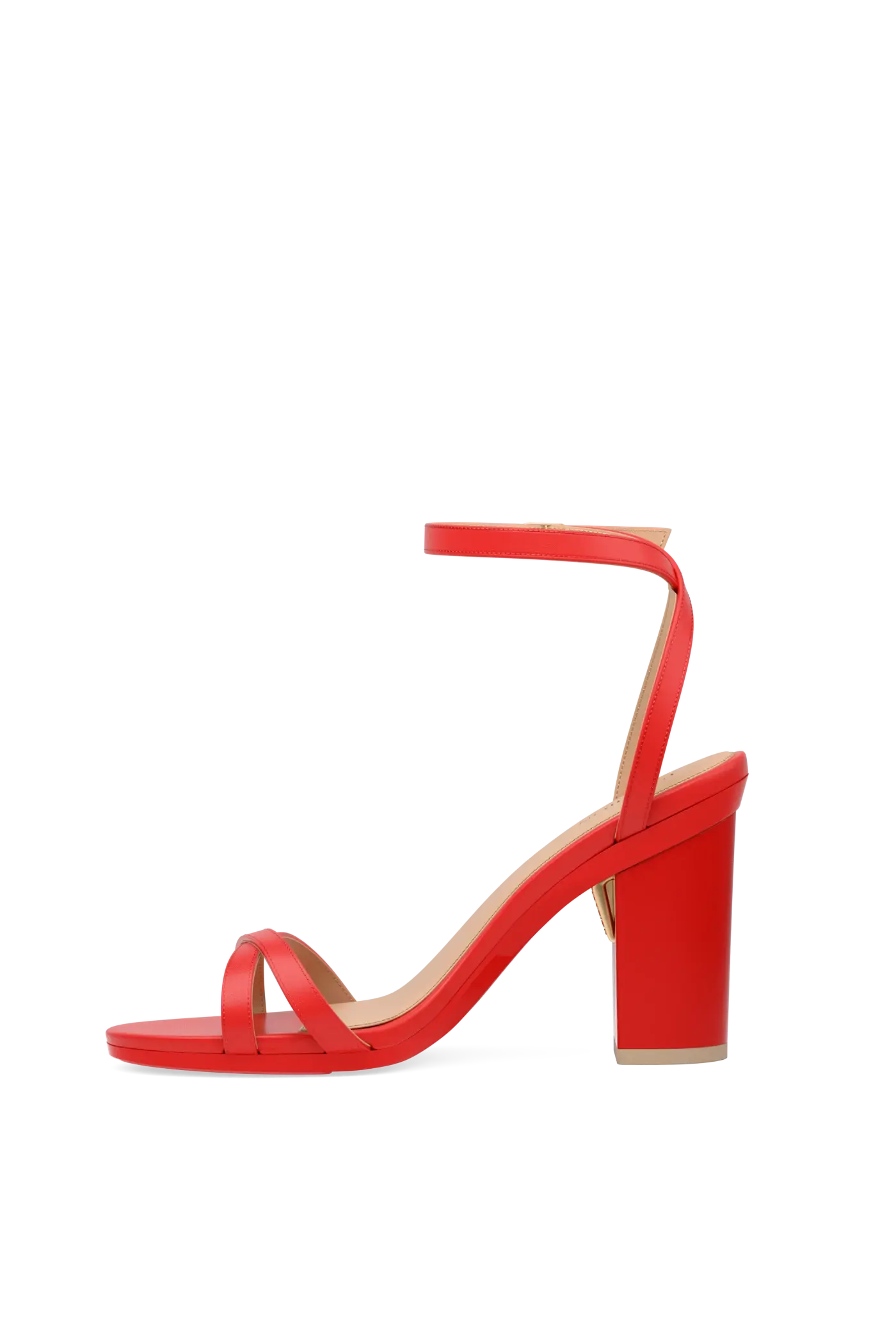 The Brynn - Cherry Red Leather 4 Block