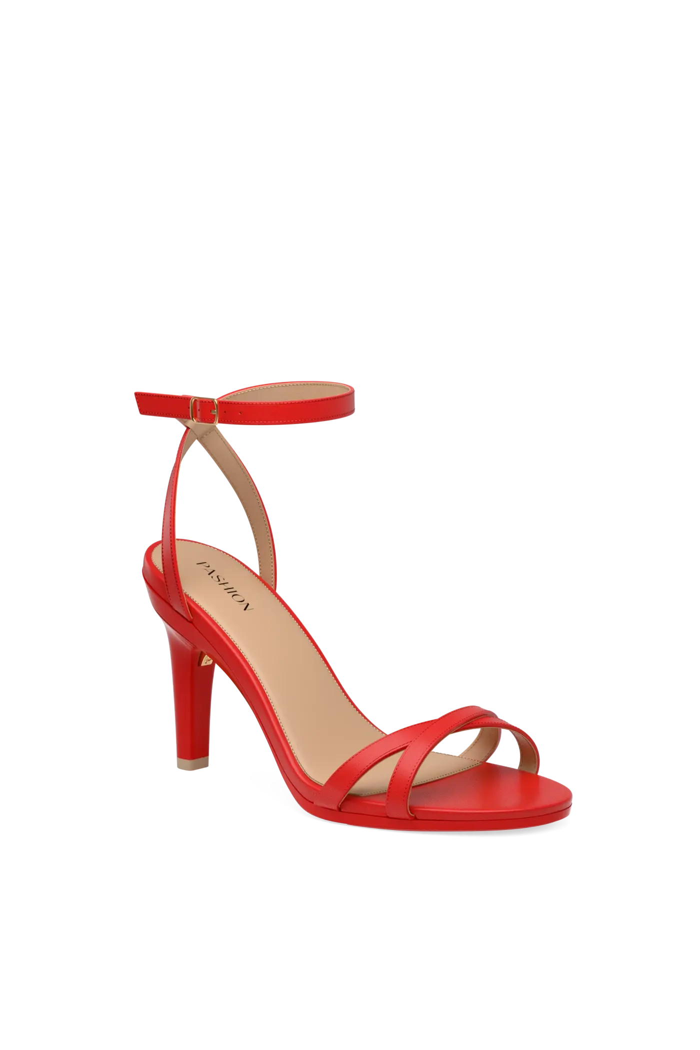 The Brynn - Cherry Red Leather 4 Stiletto