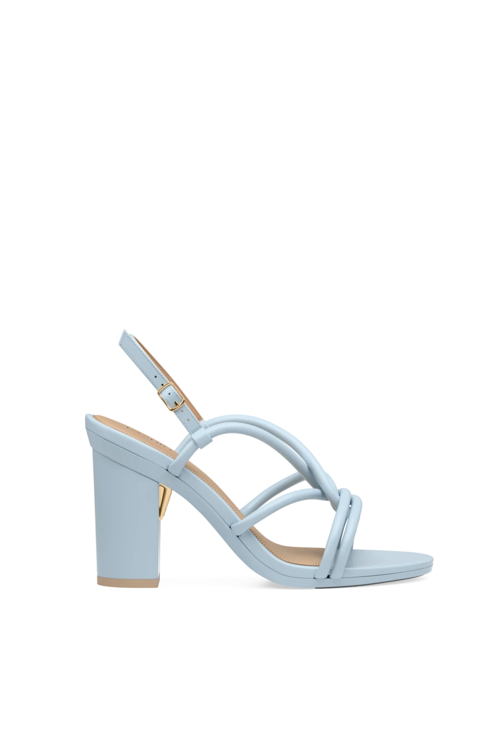 The Capri - Baby Blue Vegan Leather 4 Block