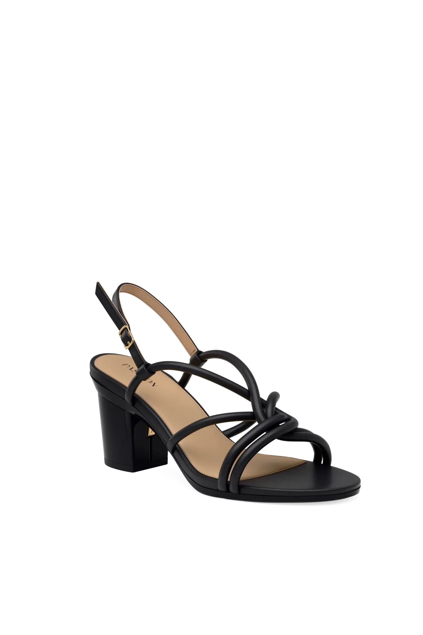 The Capri - Coal Vegan Leather 3 Block