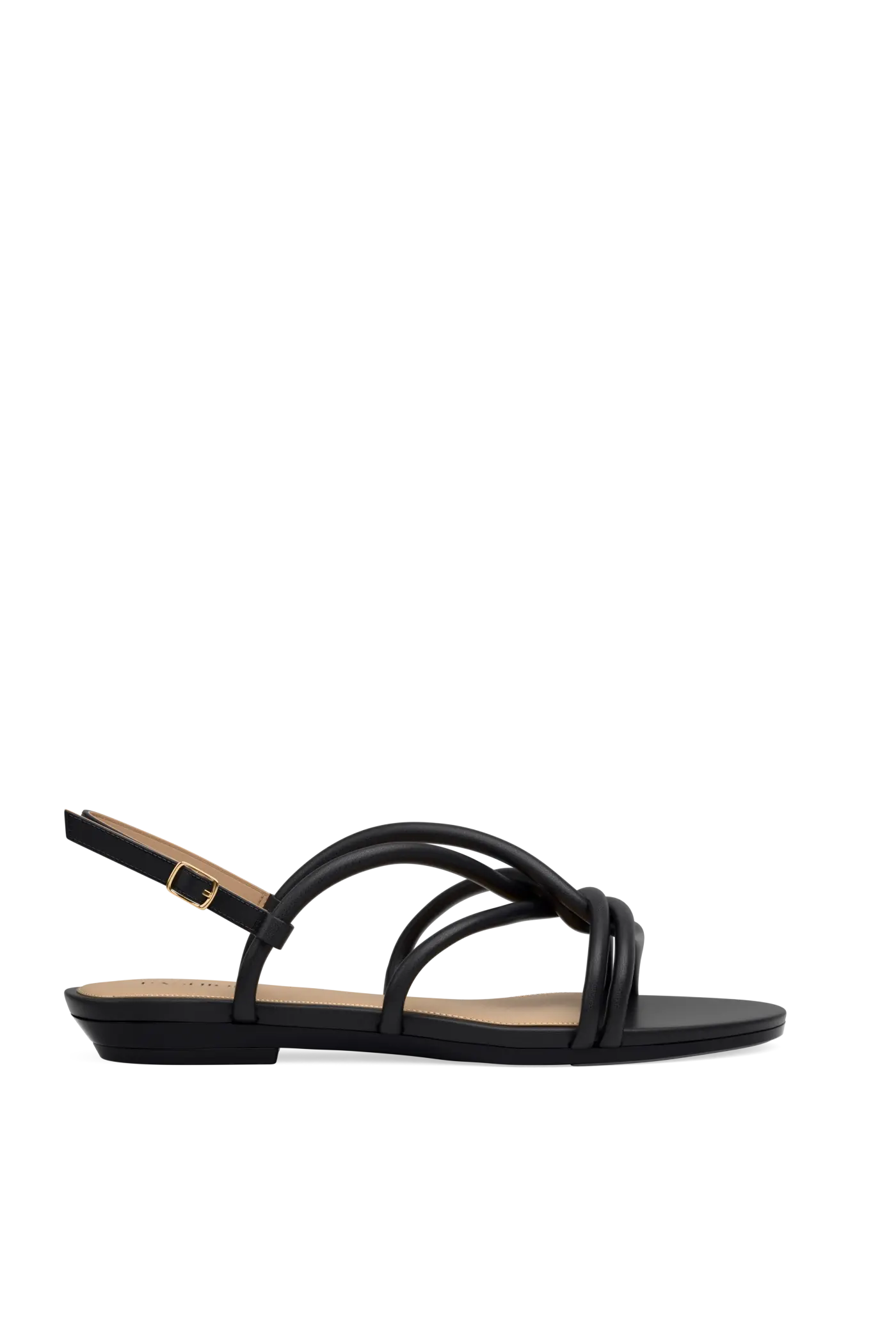 The Capri - Coal Vegan Leather Flat