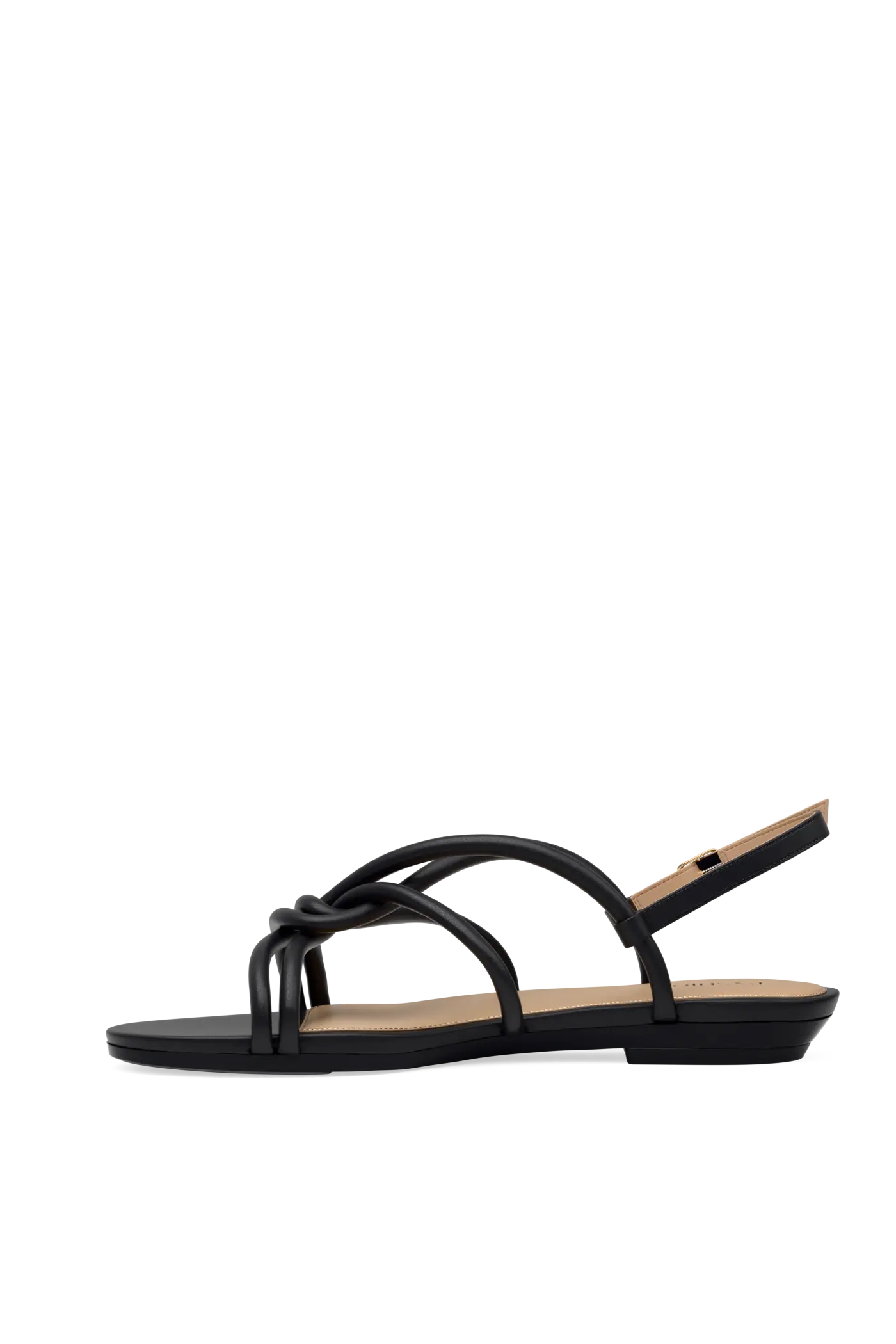 The Capri - Coal Vegan Leather Flat