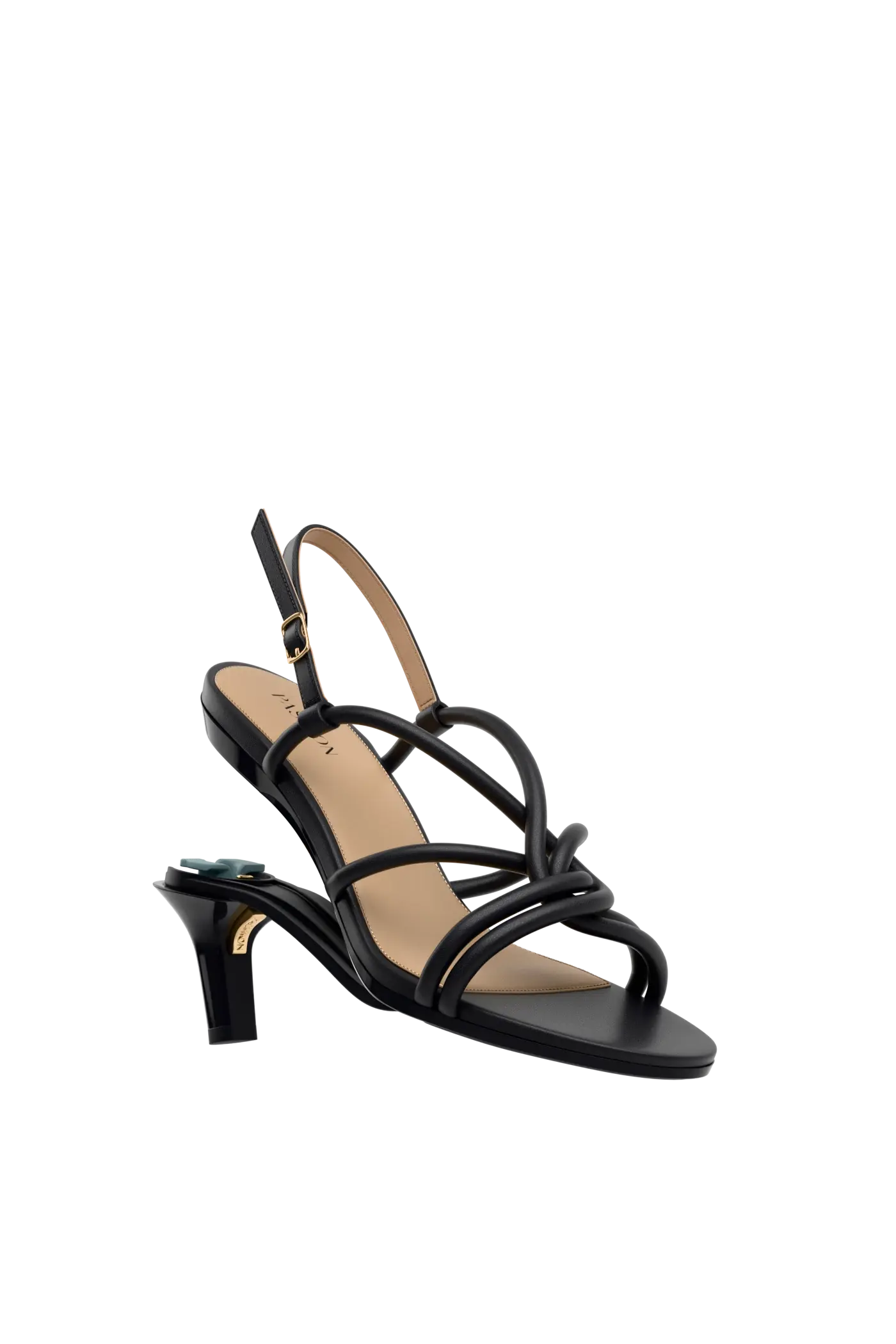 The Capri - Coal Vegan Leather 3 Stiletto