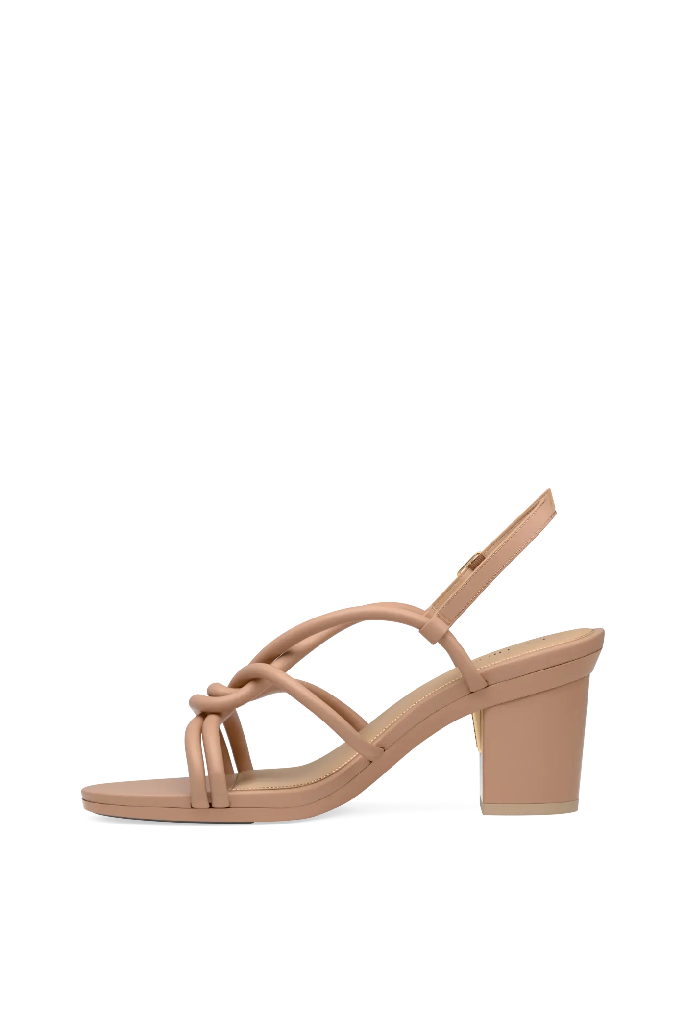 The Capri - Latte Vegan Leather 3 Block