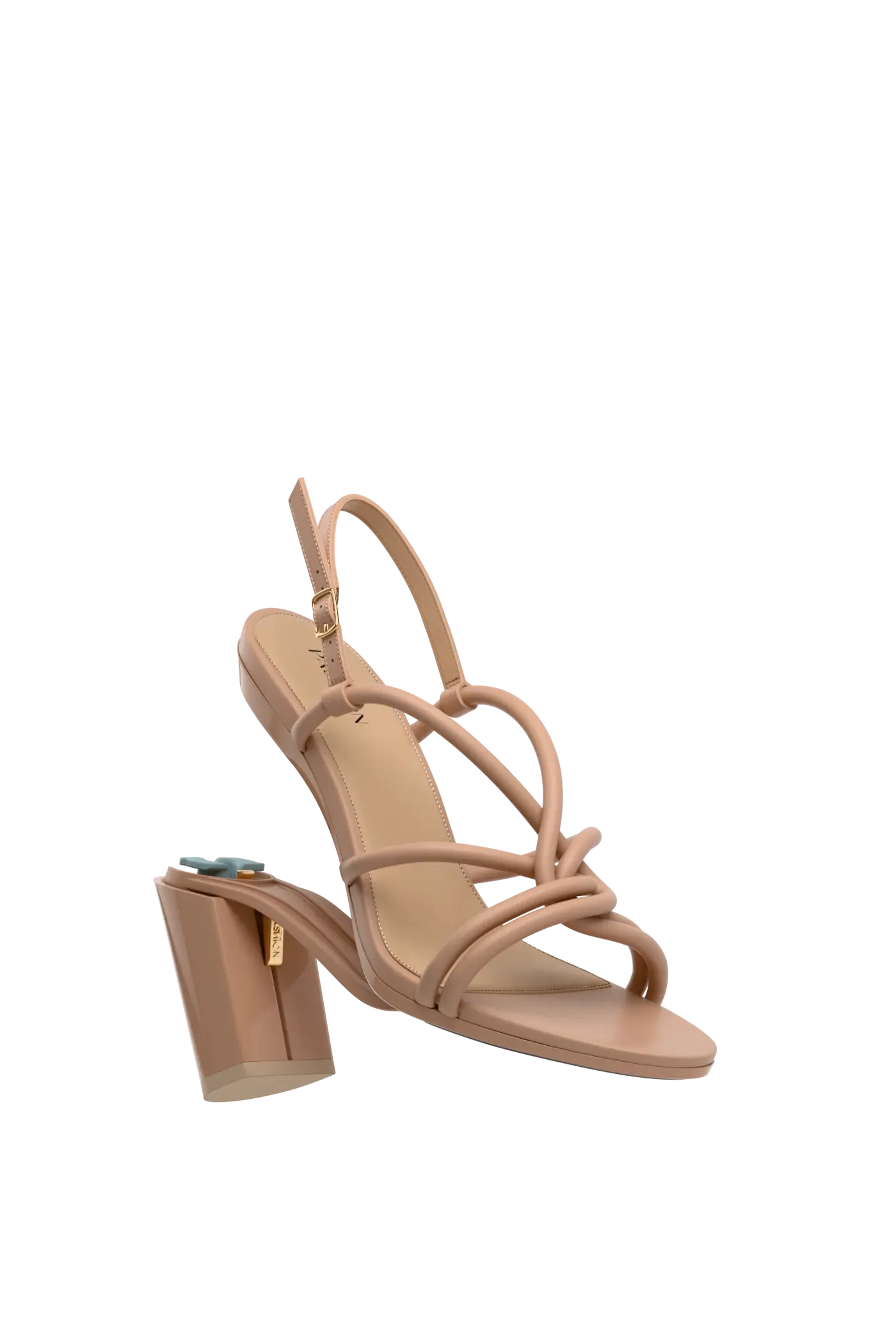 The Capri - Latte Vegan Leather 4 Block