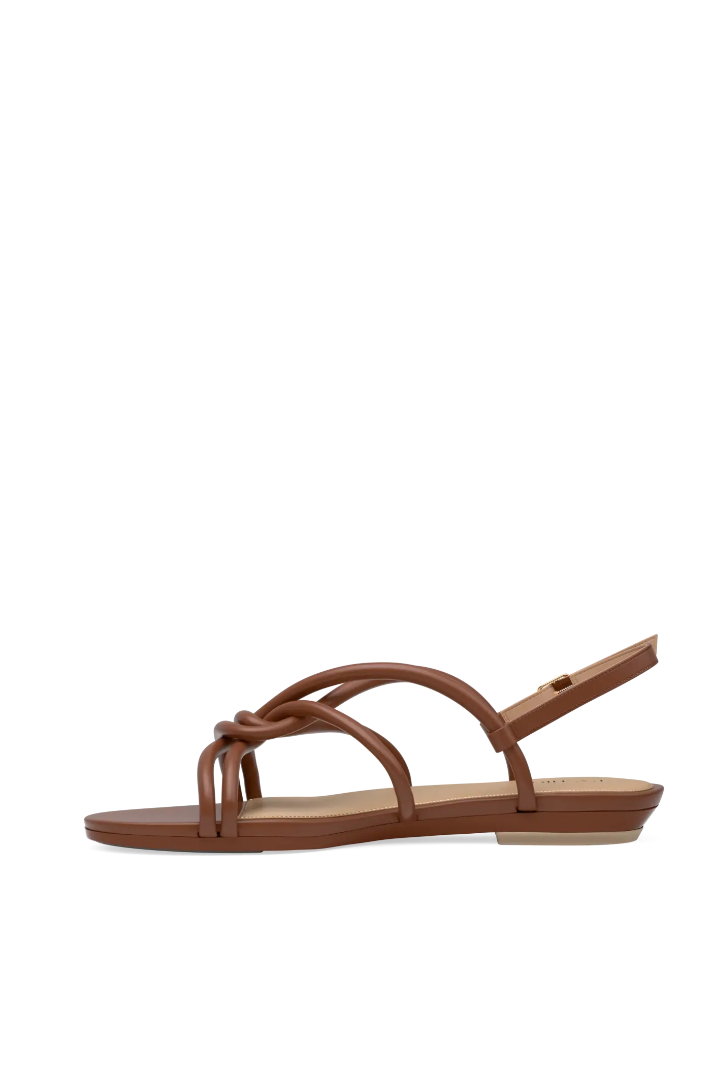 Brown open toe strappy sandal