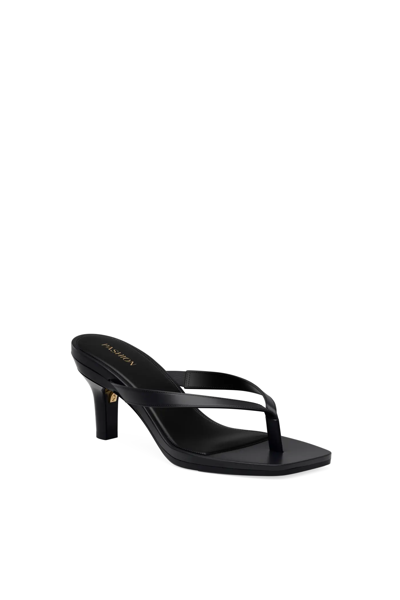 The Carmen - Coal Vegan Leather 3 Stiletto