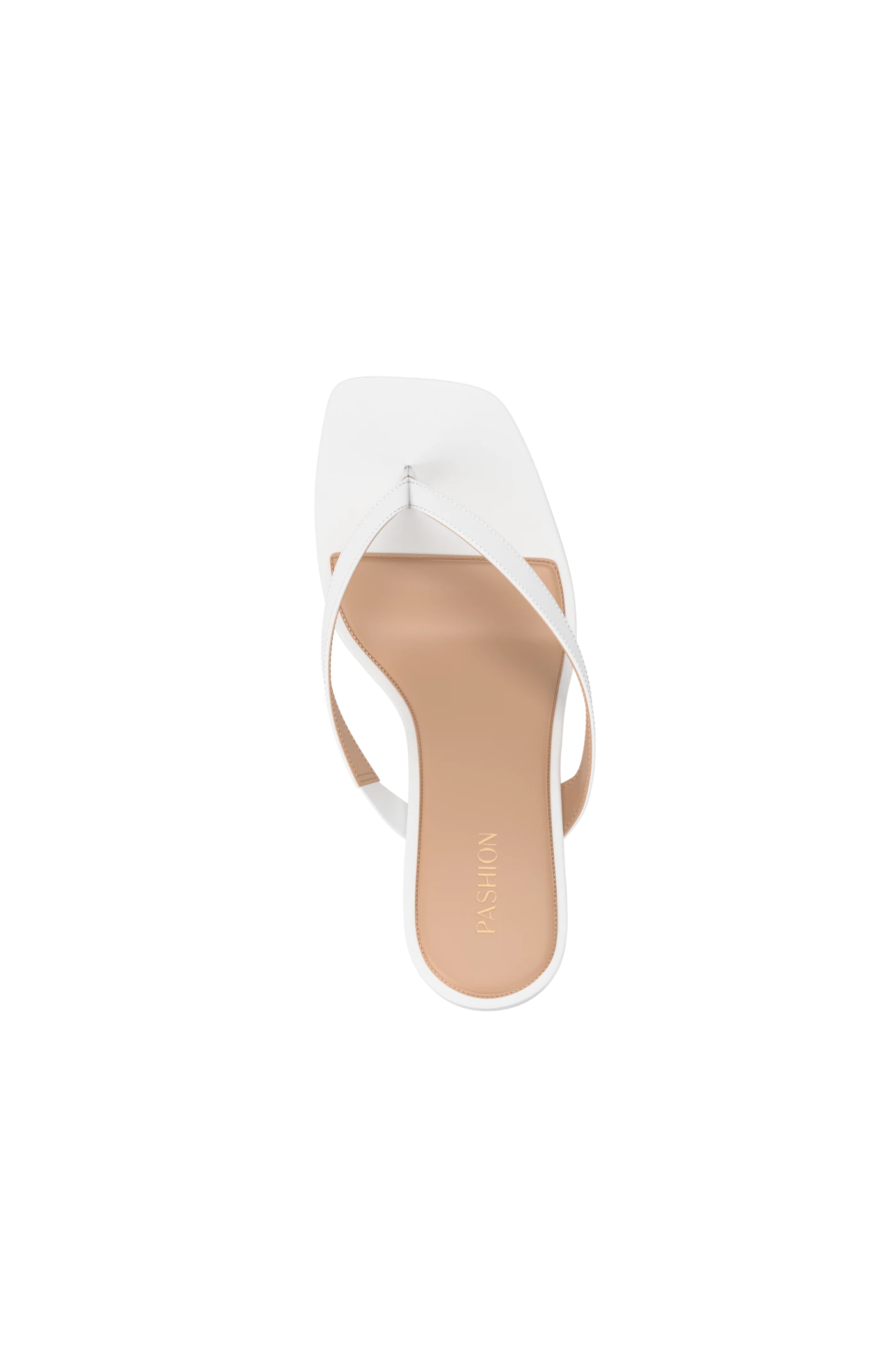 white open toe thong style high heel sandal
