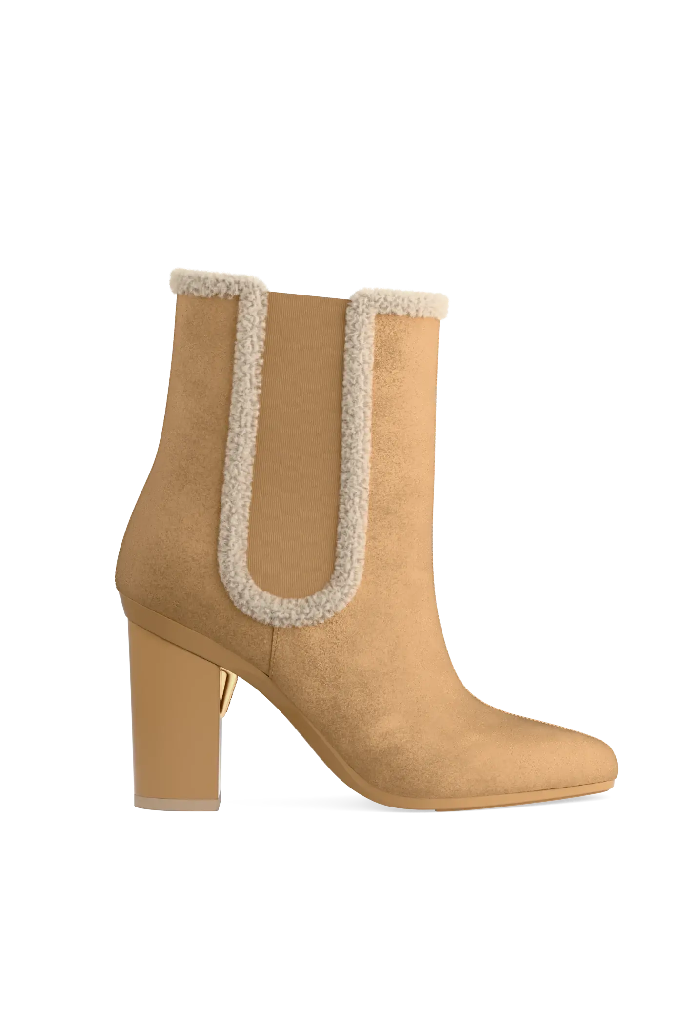 The Chelsea - Camel Suede Sherpa 4 Block