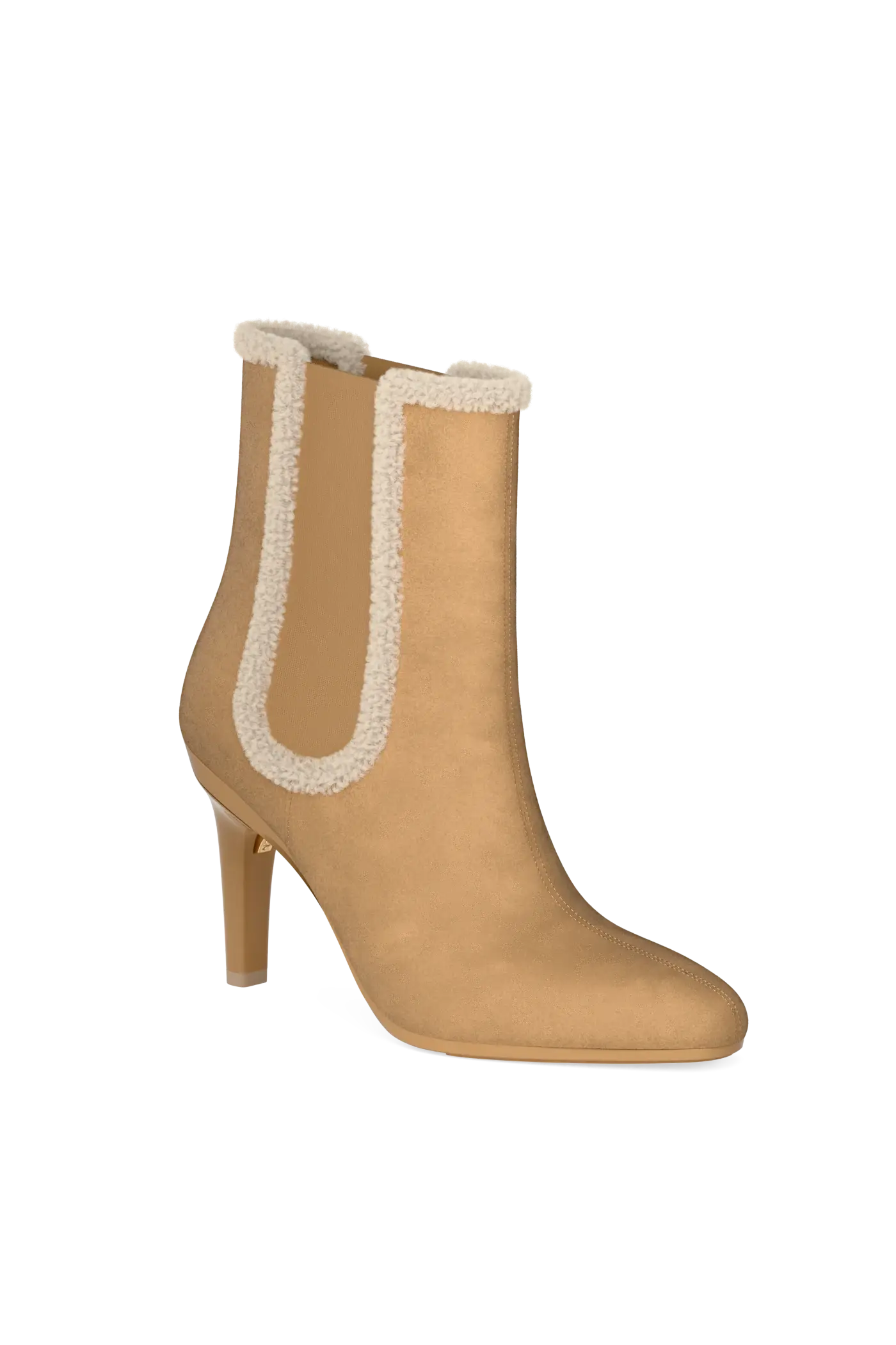 The Chelsea - Camel Suede Sherpa 4 Stiletto