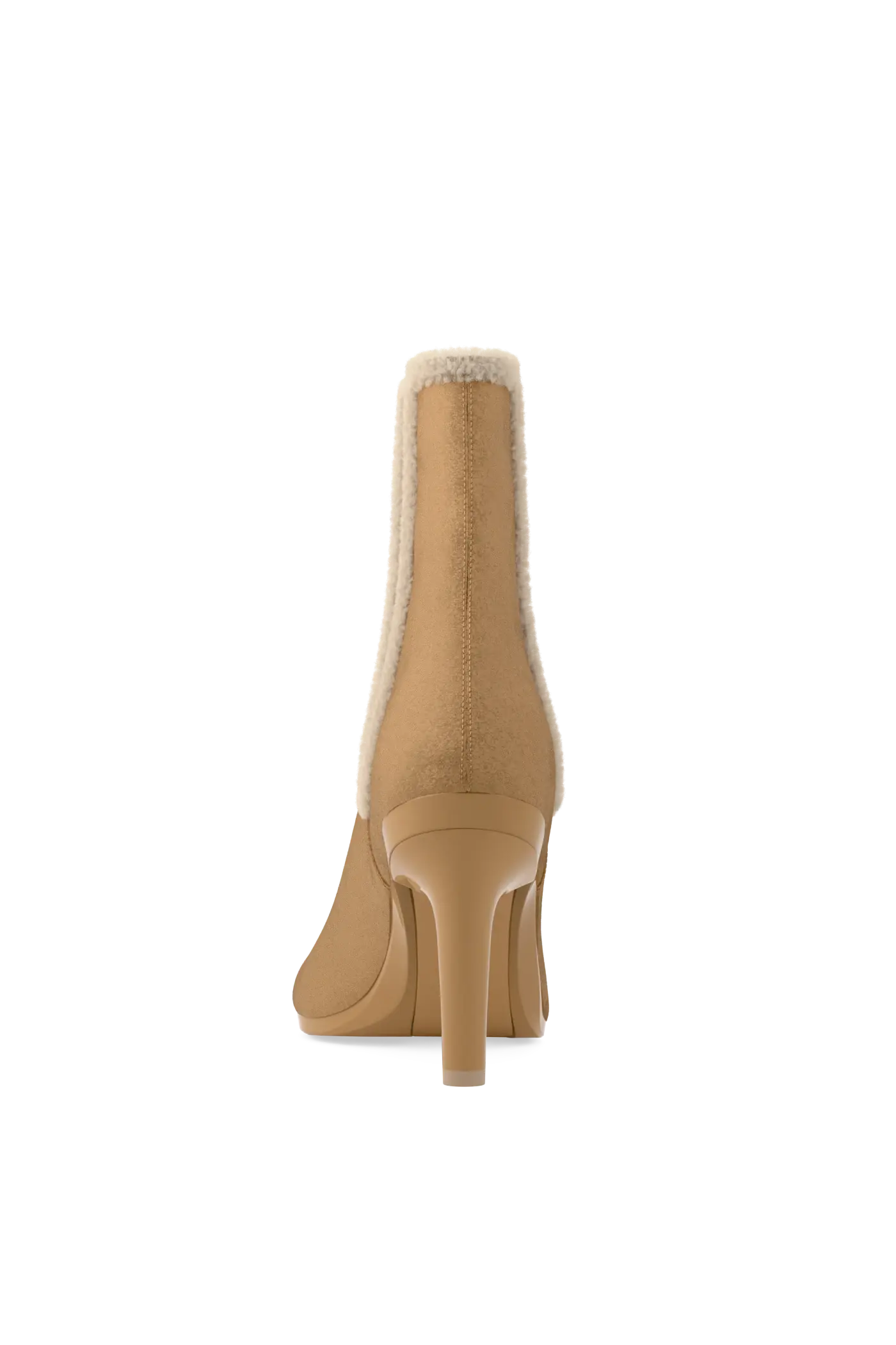The Chelsea - Camel Suede Sherpa 4 Stiletto