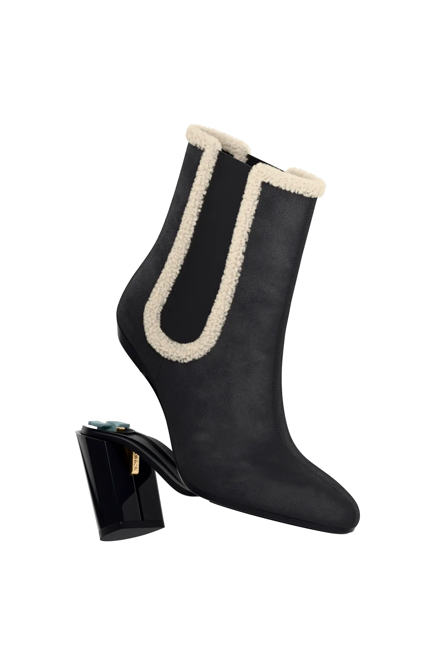 The Chelsea - Coal Suede Sherpa 4 Block