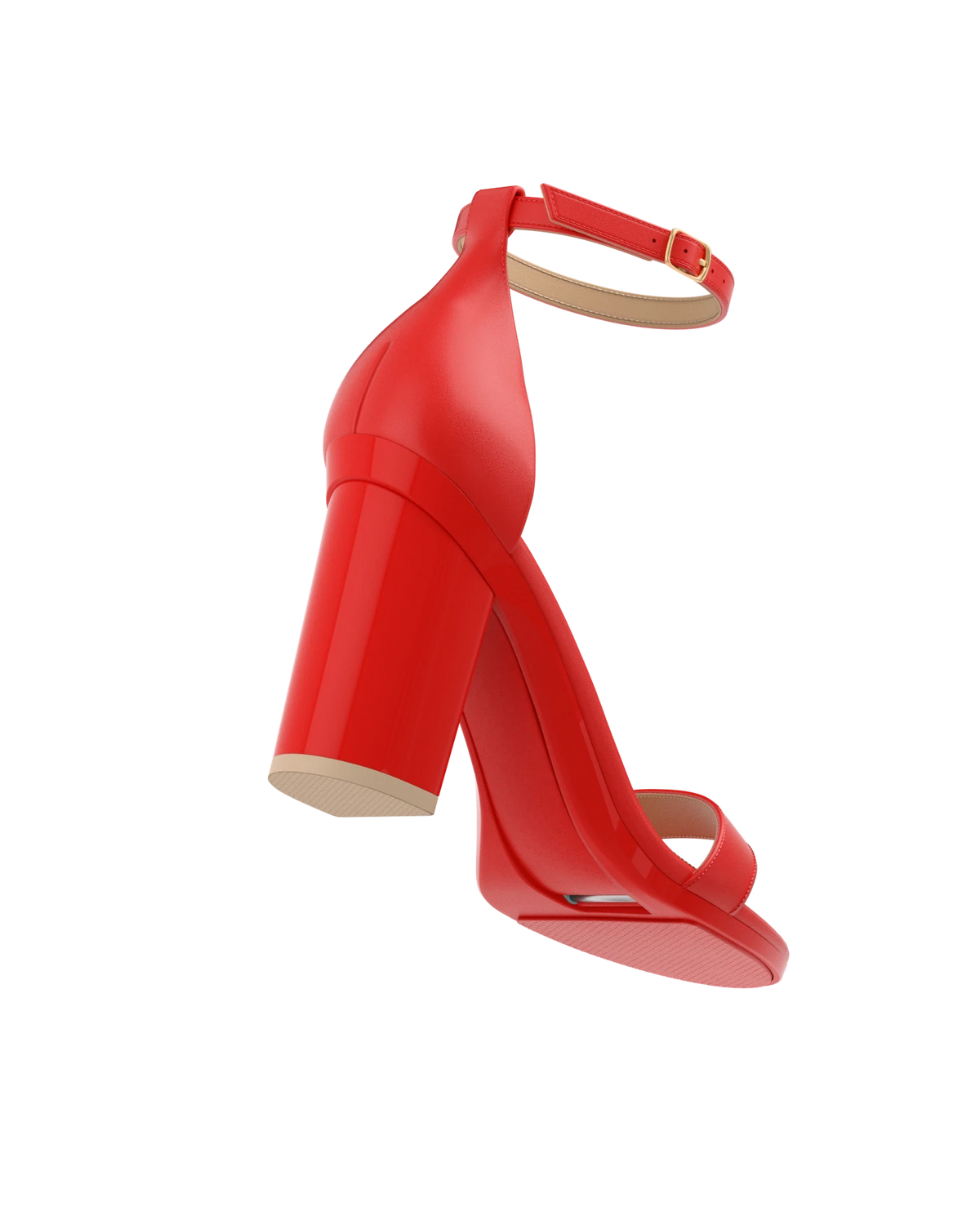 Stelo - Cherry Red, alternate view. Pashion convertible heels go from heel to flat and are customizable with interchangeable heel kits.