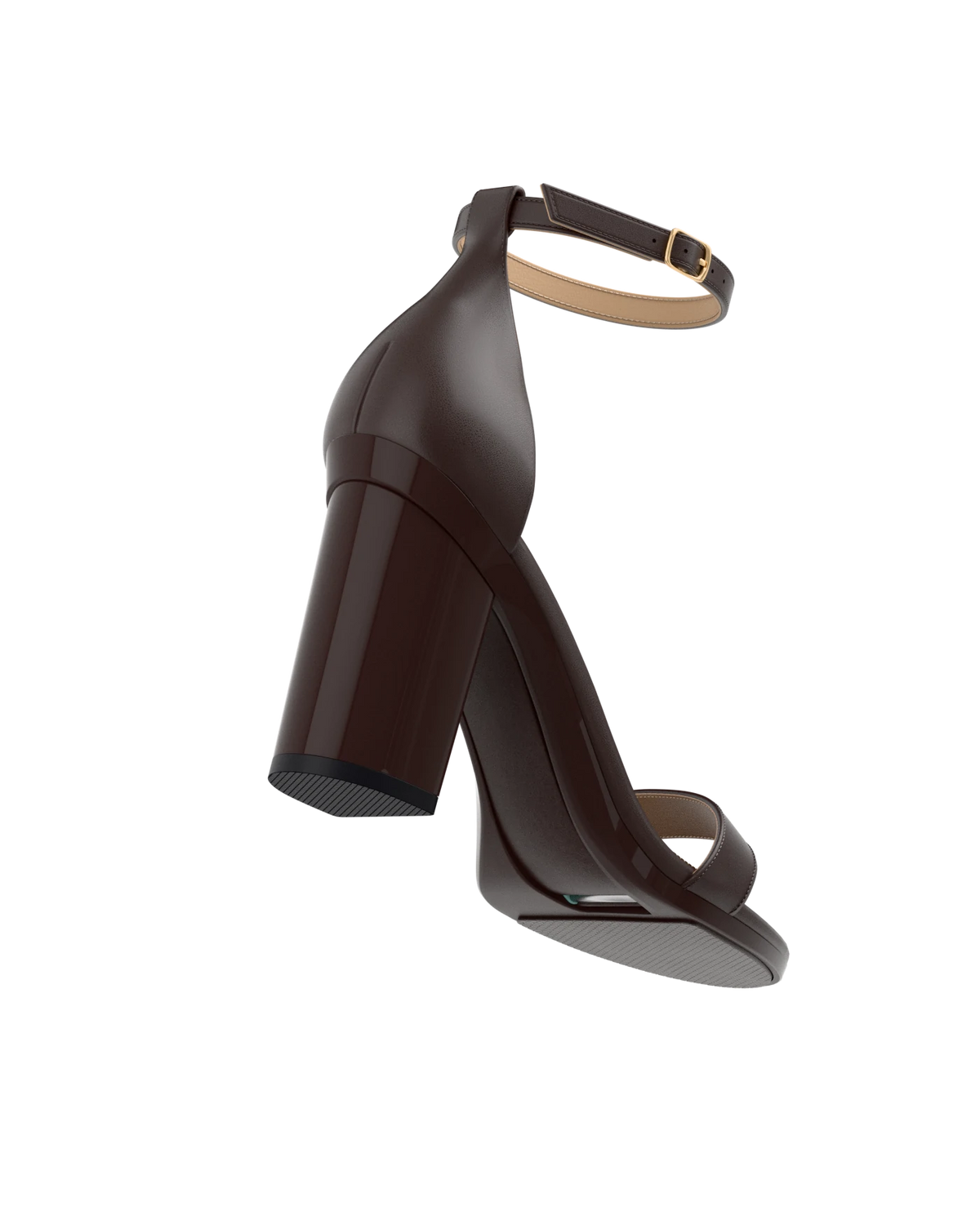 Stelo - Chocolate, alternate view. Pashion convertible heels go from heel to flat and are customizable with interchangeable heel kits.