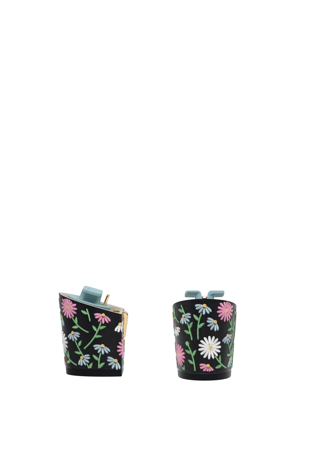 Block Heel Kit 3 Coal Daisy Embroidery