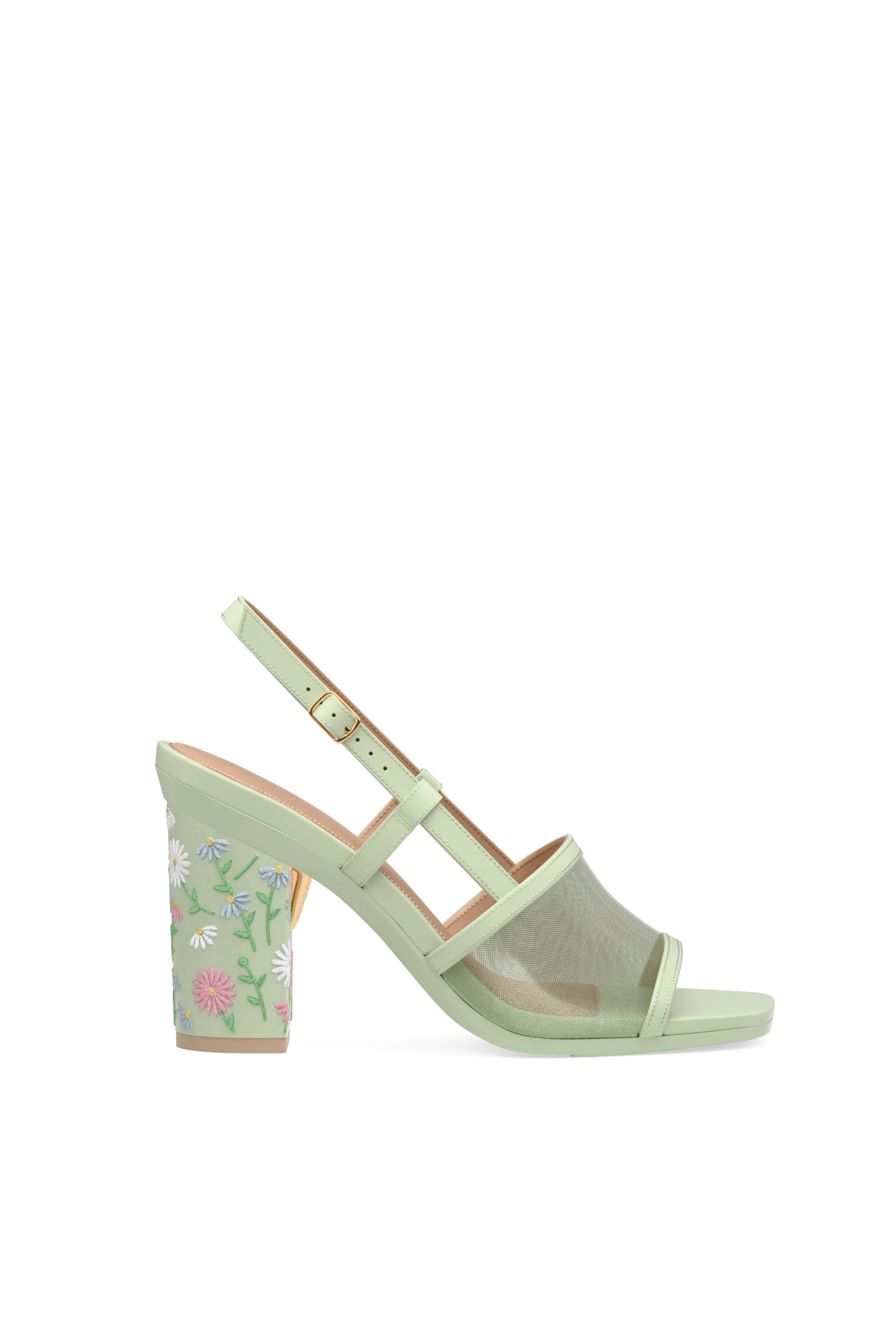 Block Heel Kit 4 Mint Daisy Embroidery