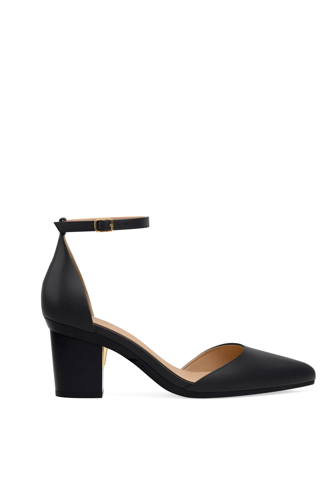 The D'Orsay - Coal Leather + Block Heel Kit 3 Coal