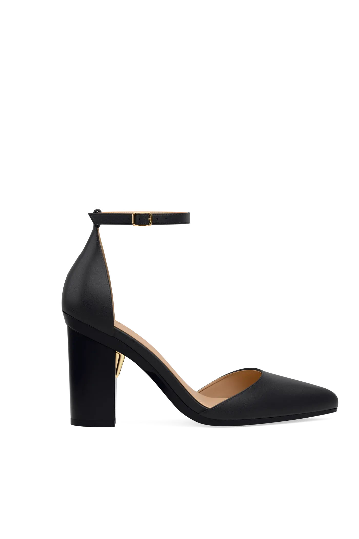 The D'Orsay - Coal Leather + Block Heel Kit 4 Coal