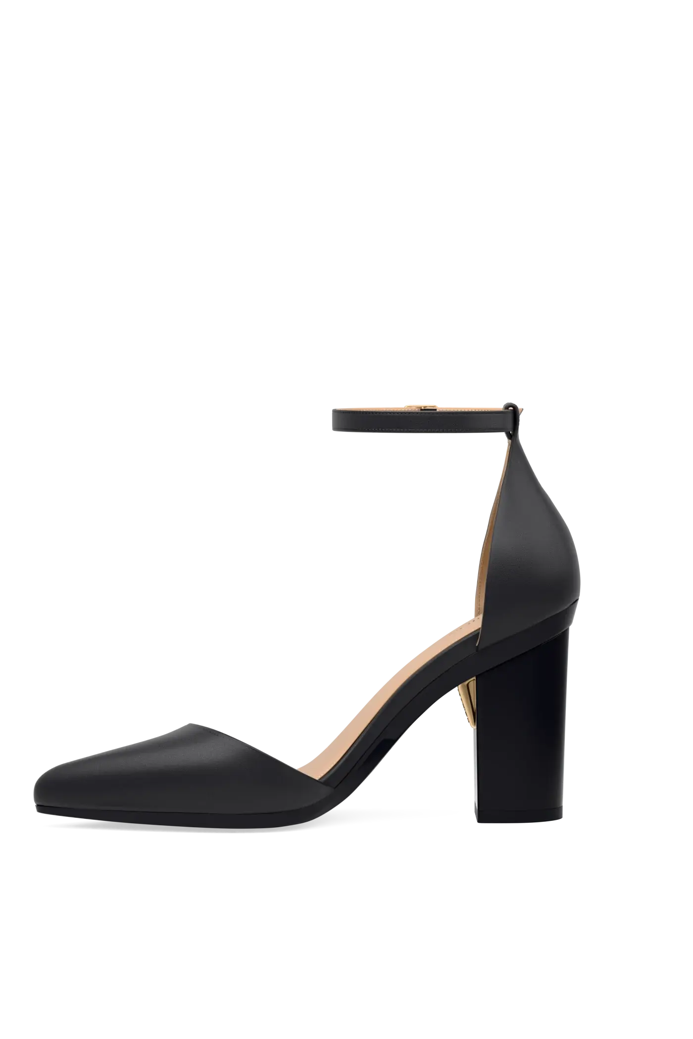 The D'Orsay - Coal Leather + Block Heel Kit 4 Coal