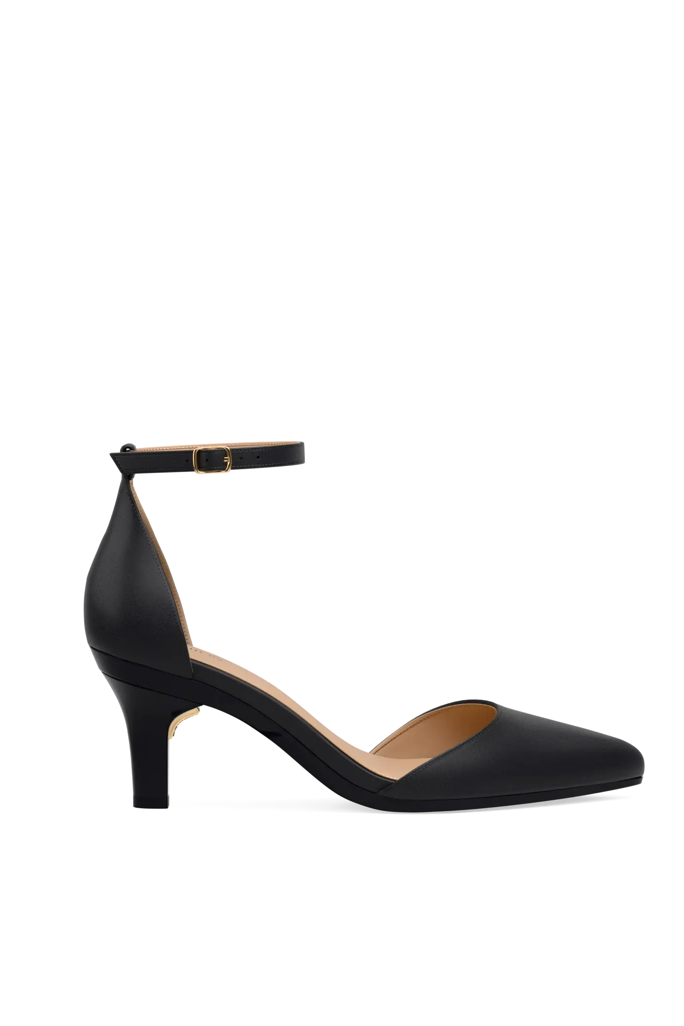 The D'Orsay Wide Width - Coal Leather 3 Stiletto