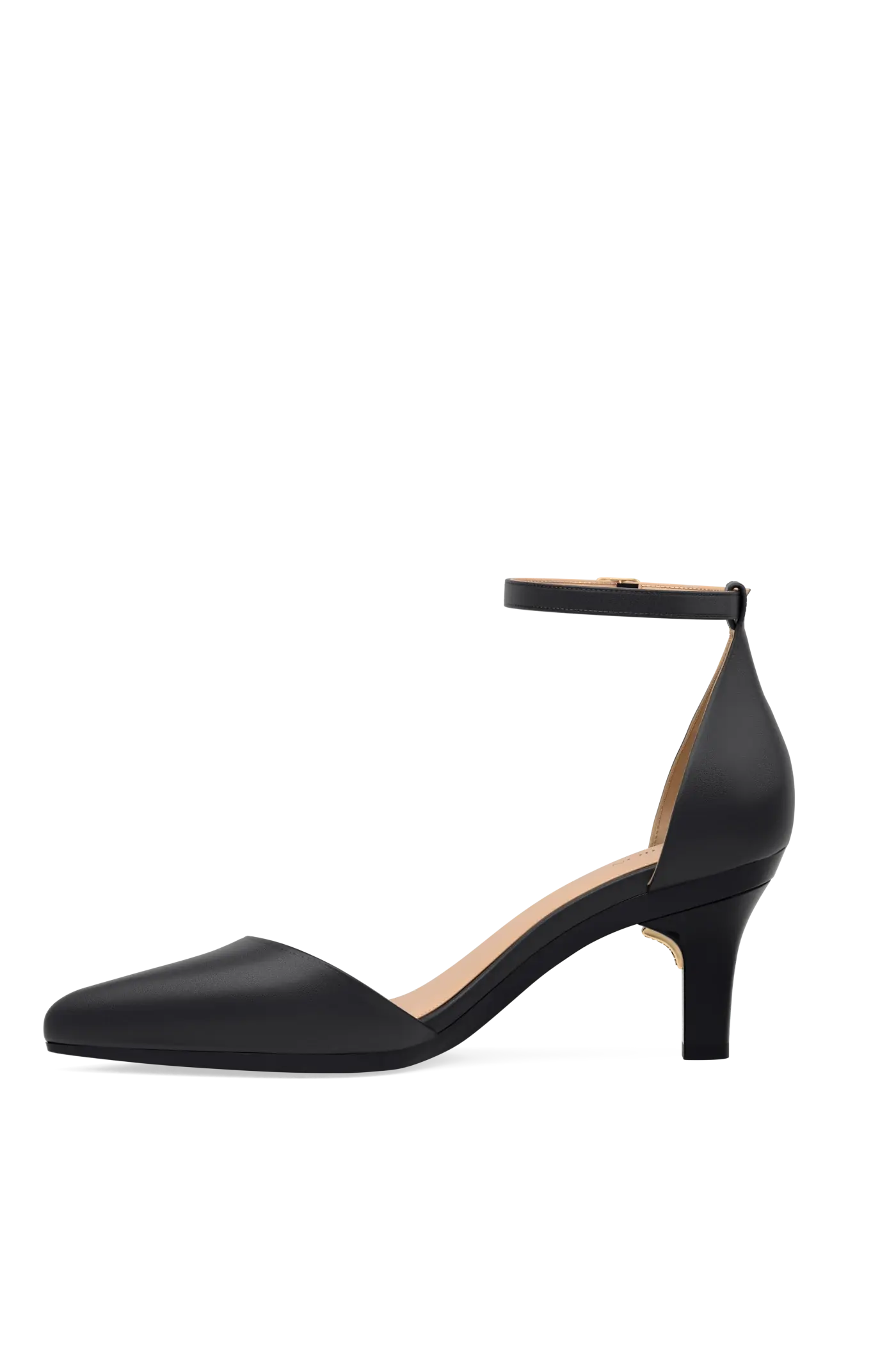 The D'Orsay Wide Width - Coal Leather 3 Stiletto