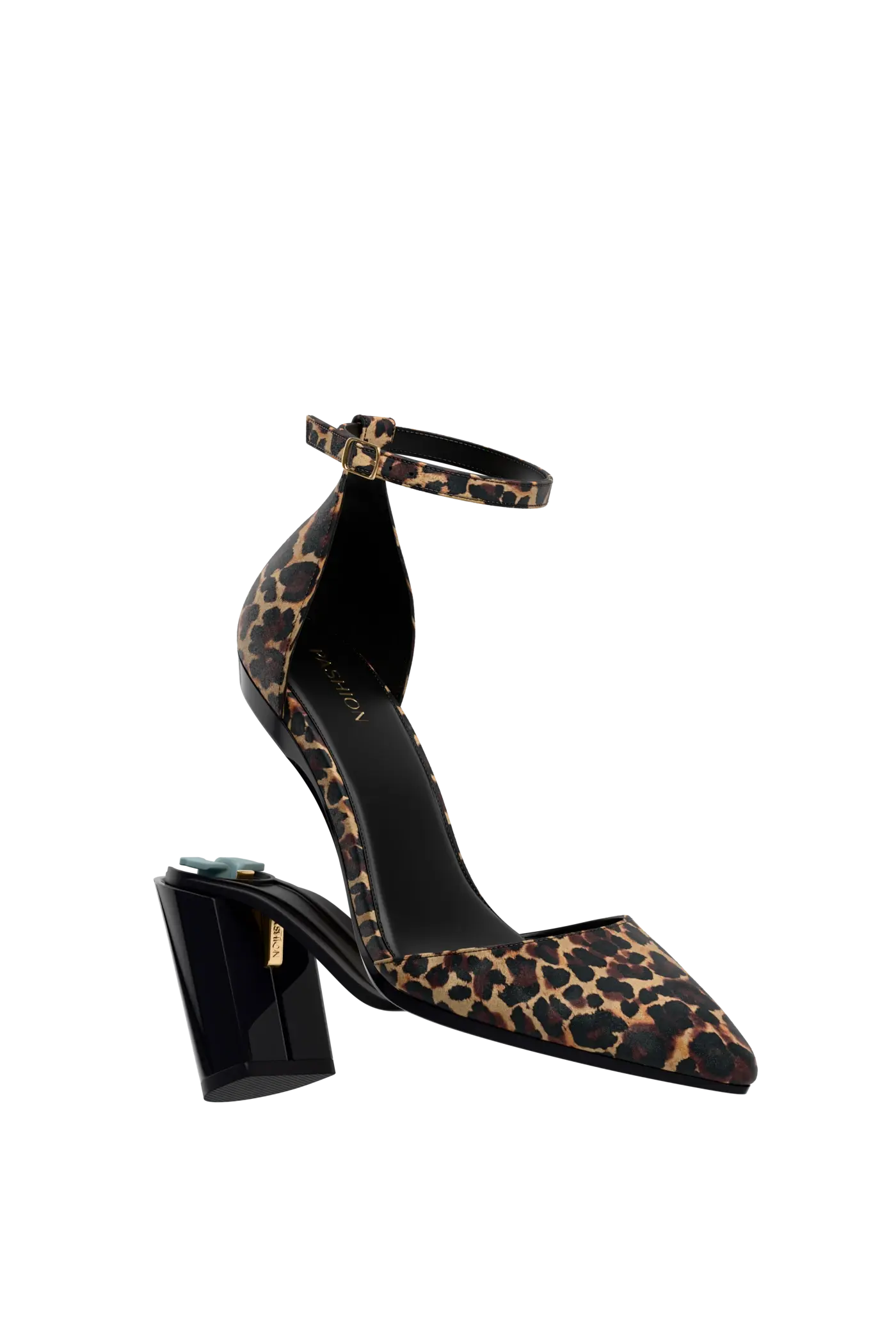 The D'Orsay - Coal Leopard Suede 4 Block