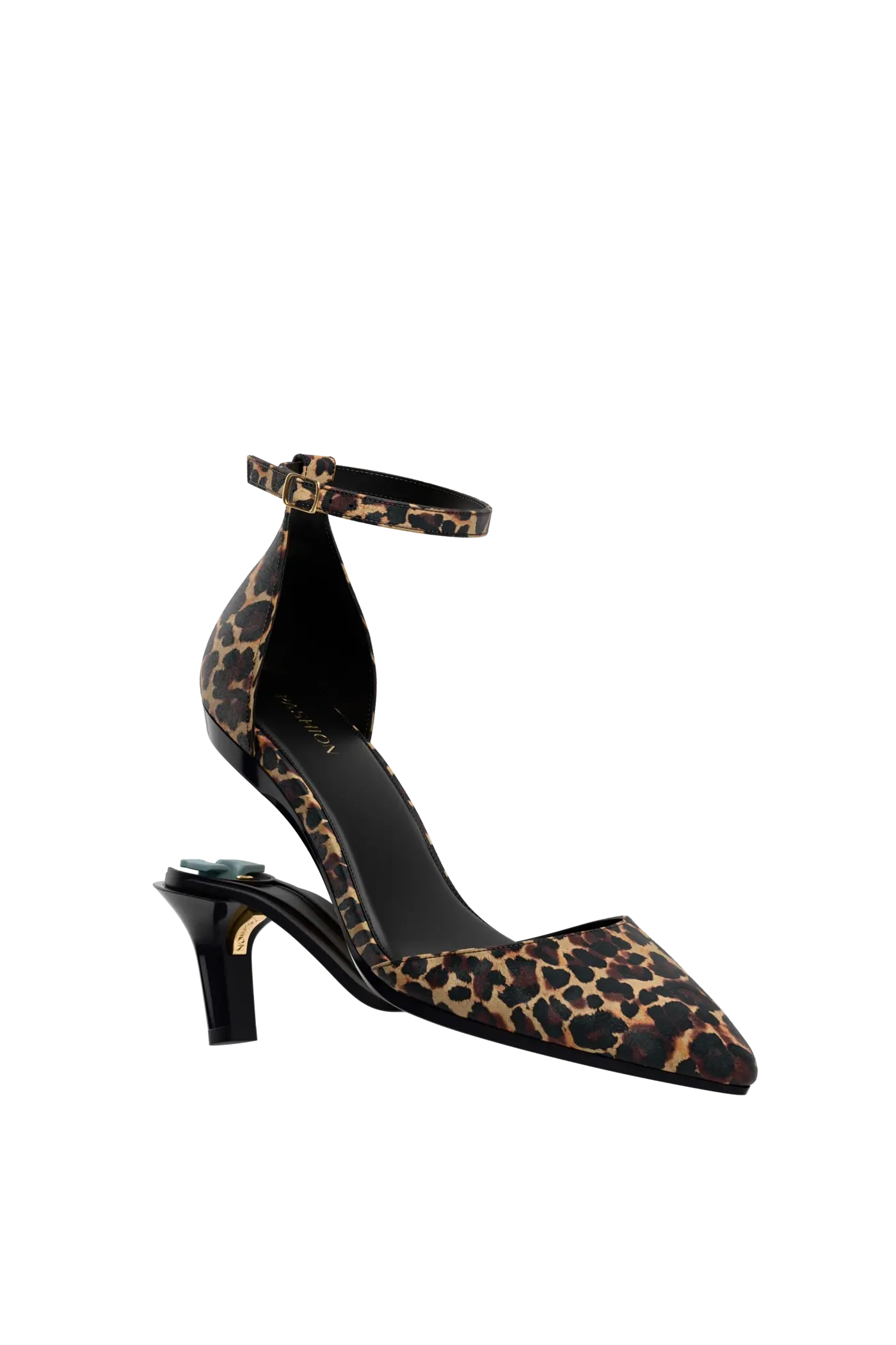 The D'Orsay - Coal Leopard Suede 3 Stiletto