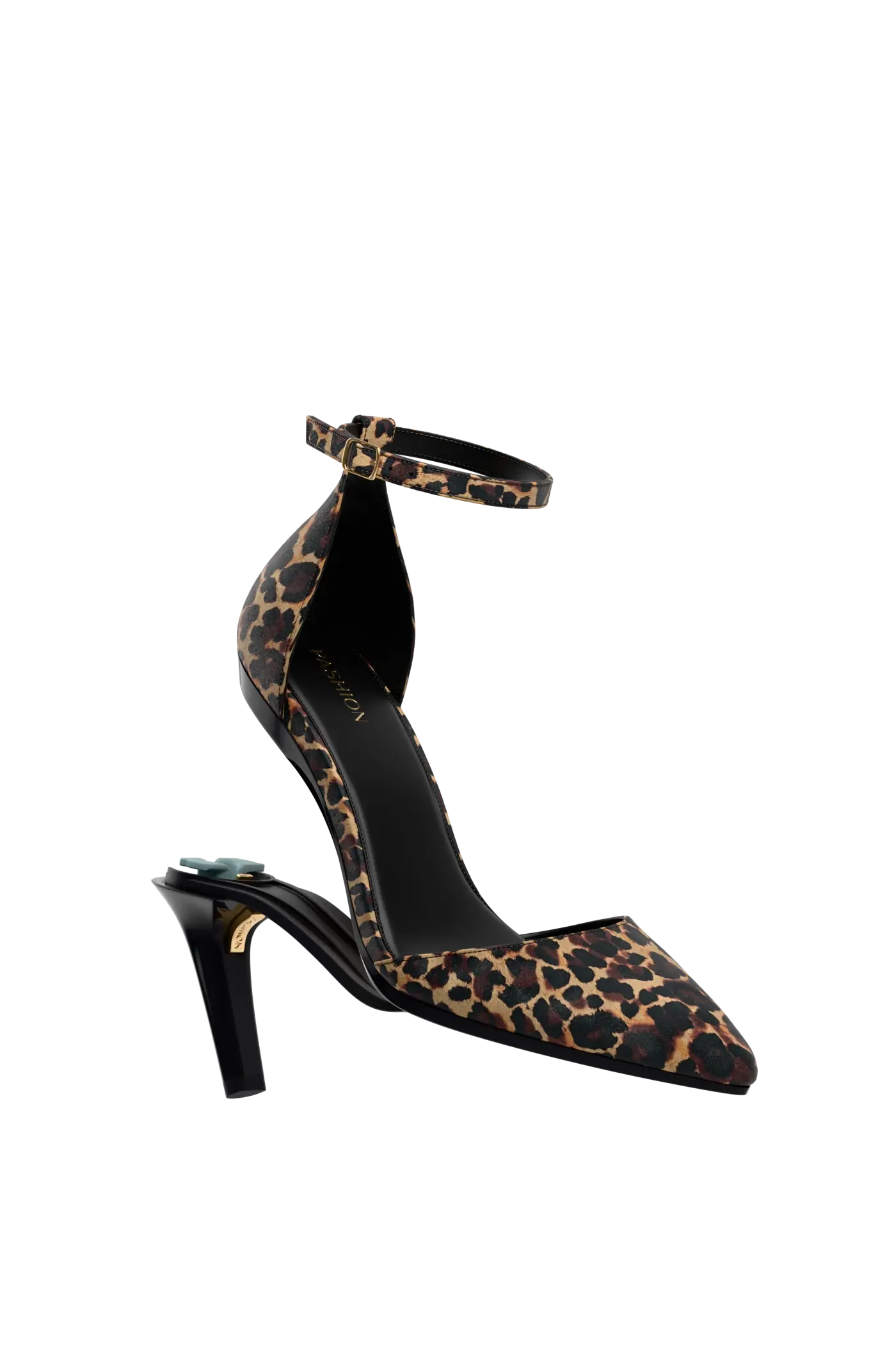 The D'Orsay - Coal Leopard Suede 4 Stiletto