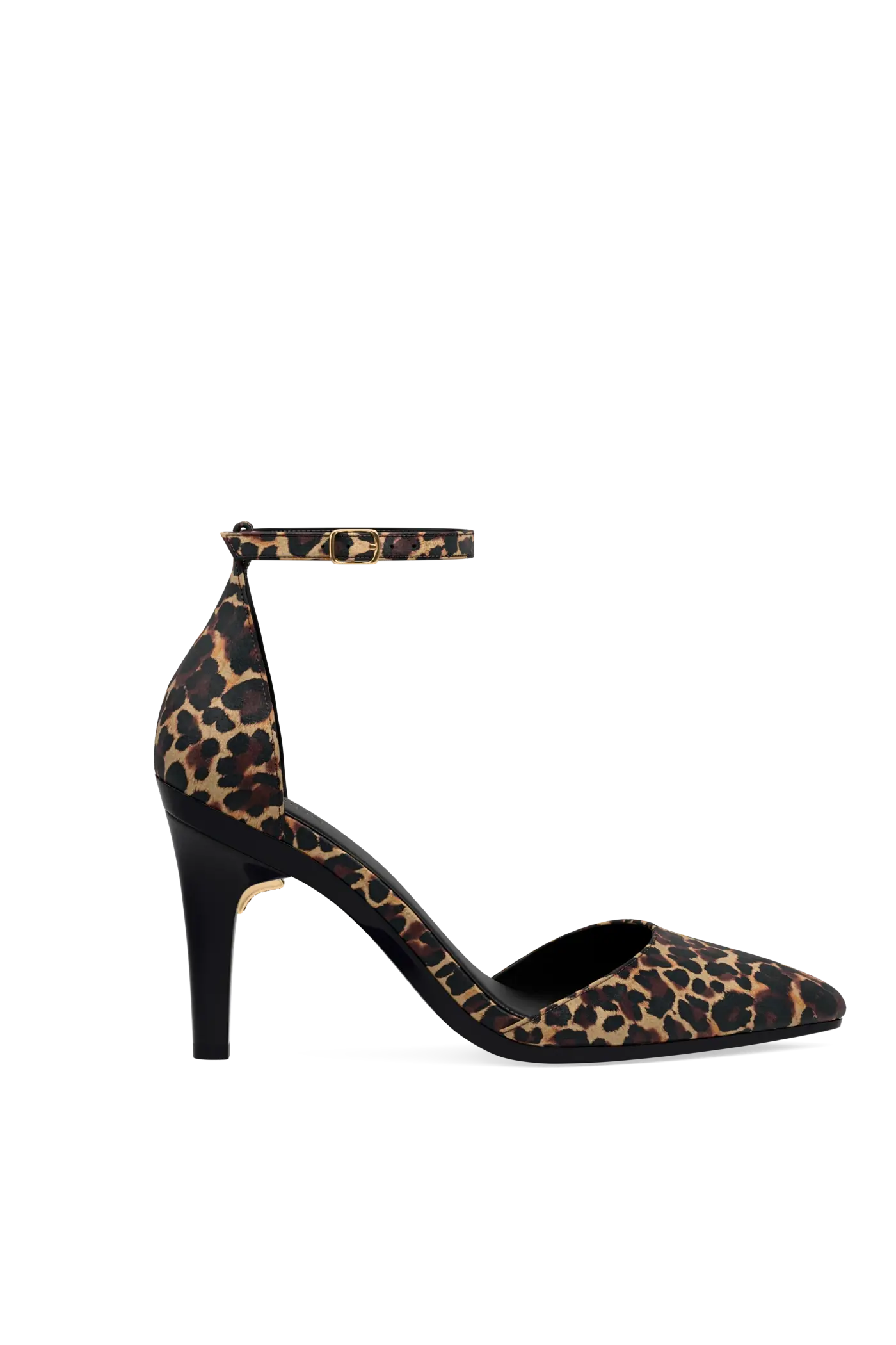 The D'Orsay - Coal Leopard Suede 4 Stiletto