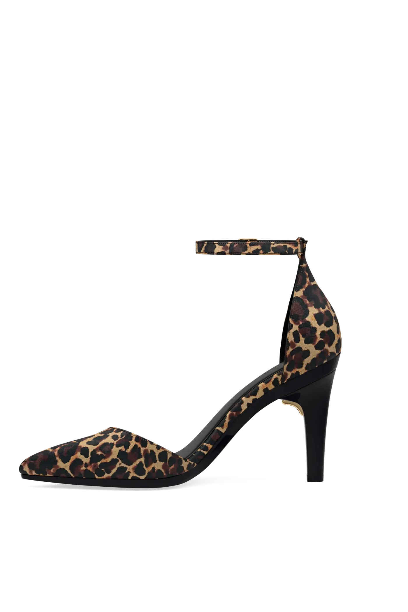 The D'Orsay - Coal Leopard Suede 4 Stiletto