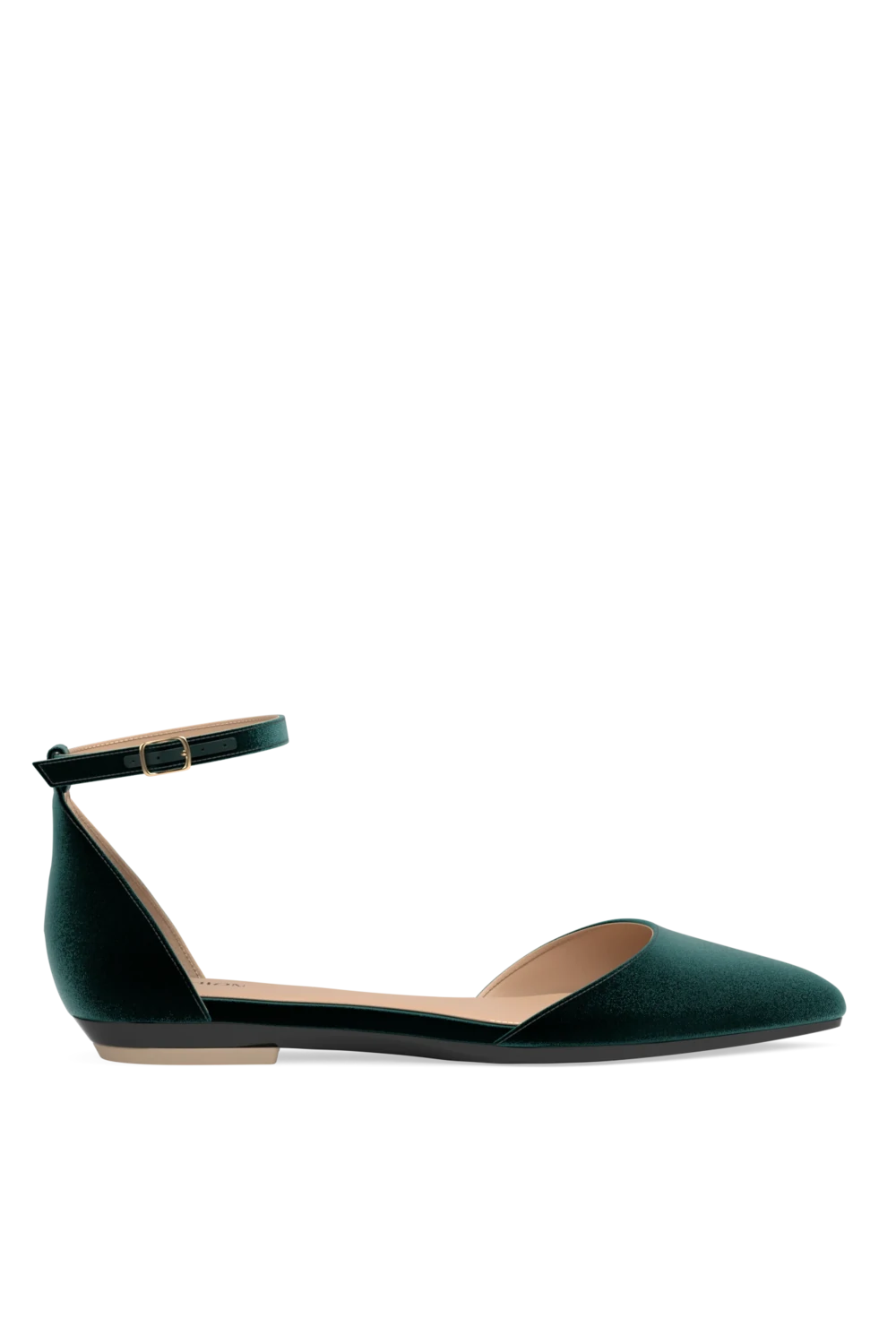 The D'Orsay - Forest Velvet Flat