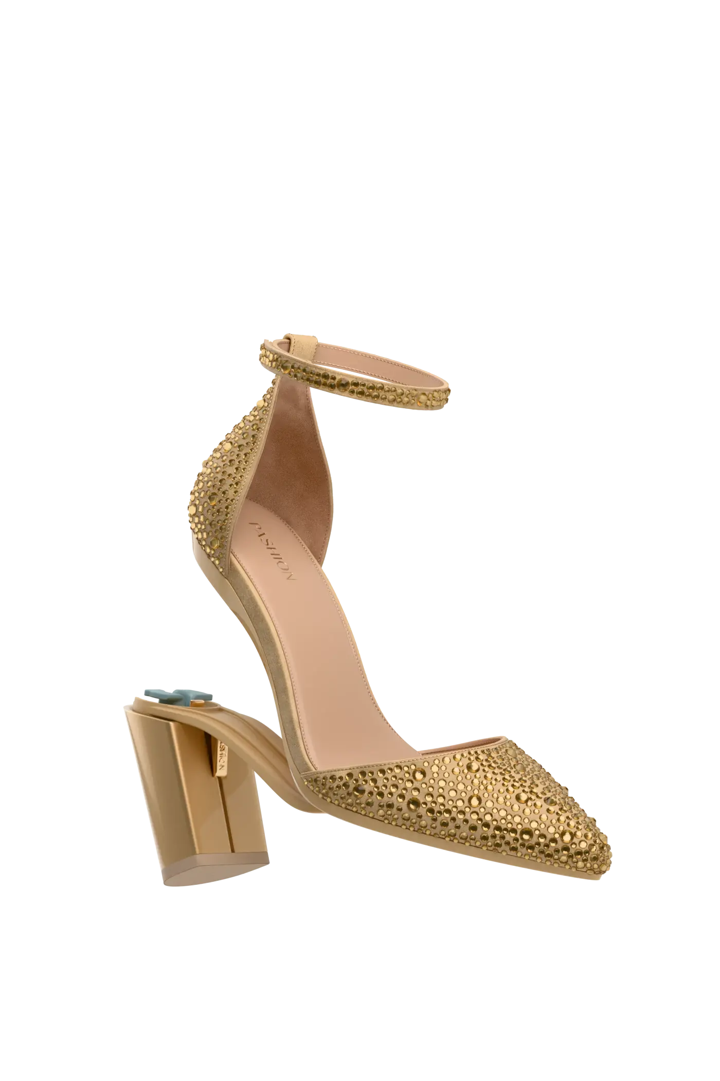 The D'Orsay - Gold Mixed Rhinestone 4 Block