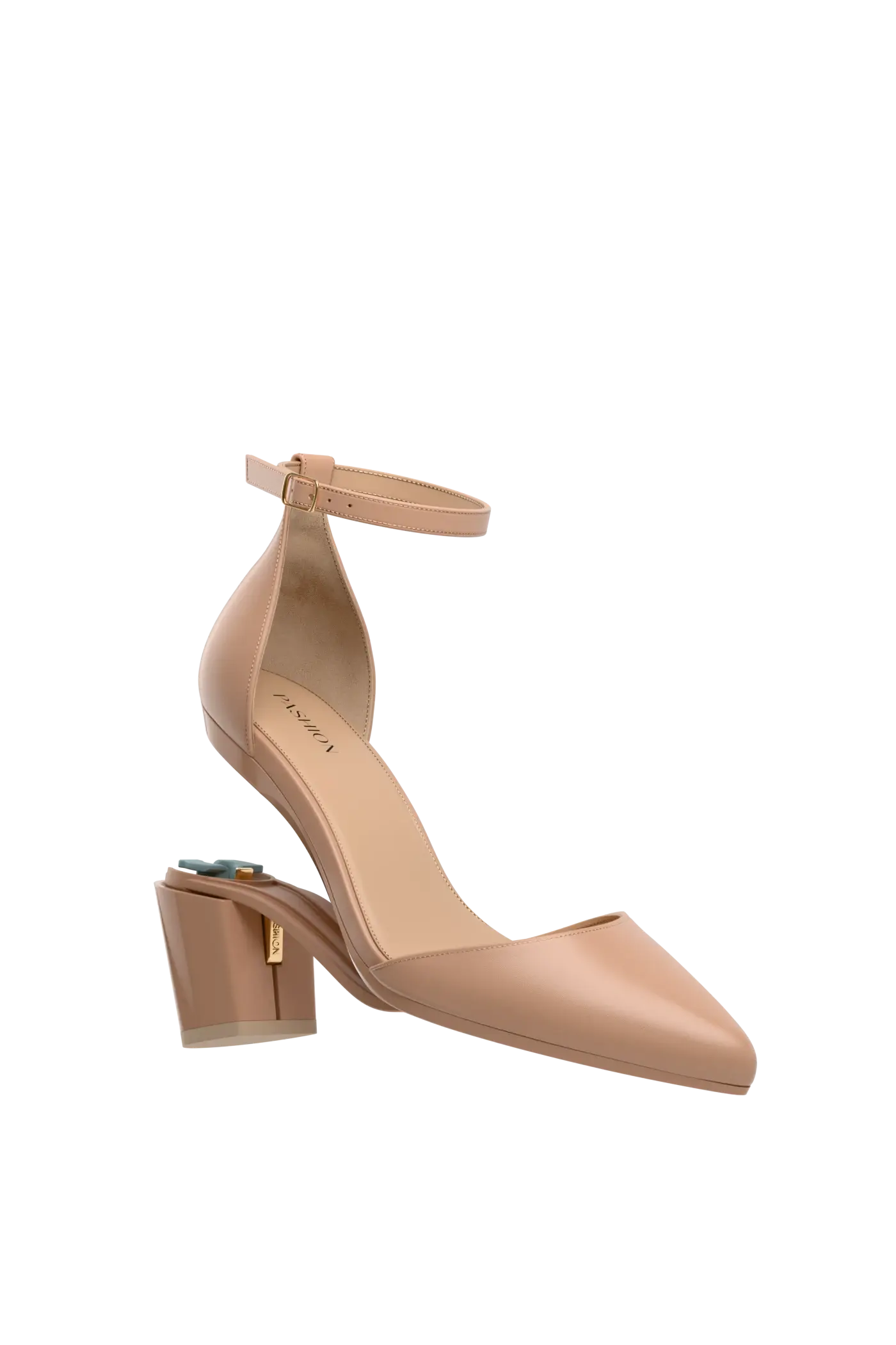 The D'Orsay Latte Leather + Block Heel Kit 3 Latte