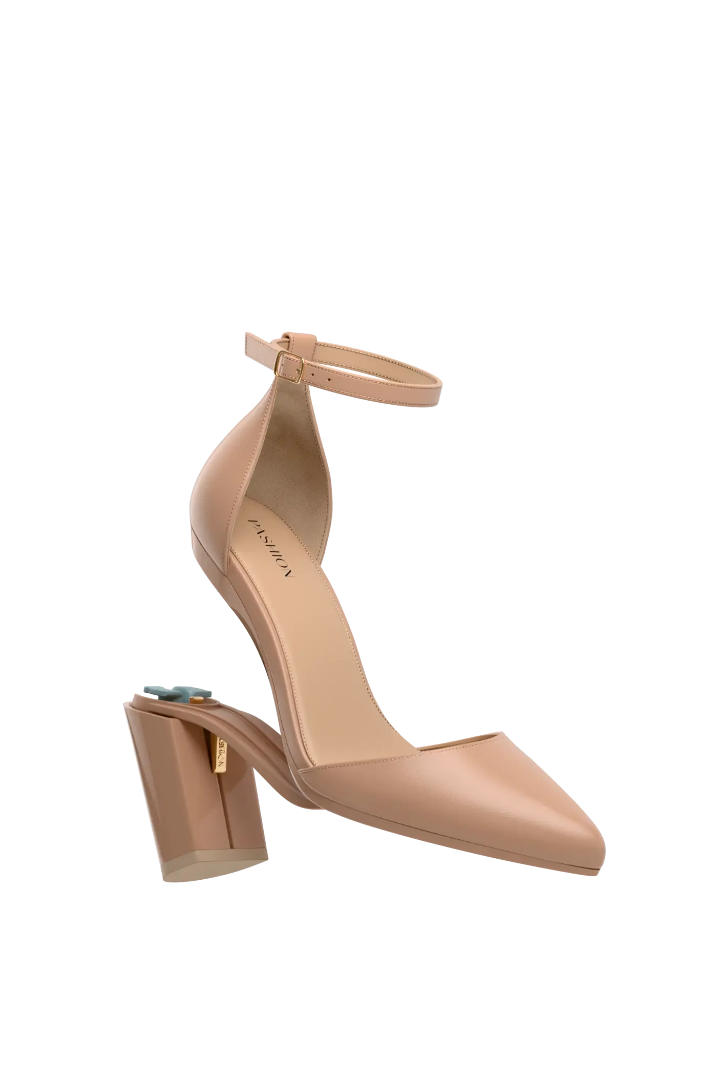 The D'Orsay Latte Leather + Block Heel Kit 4 Latte