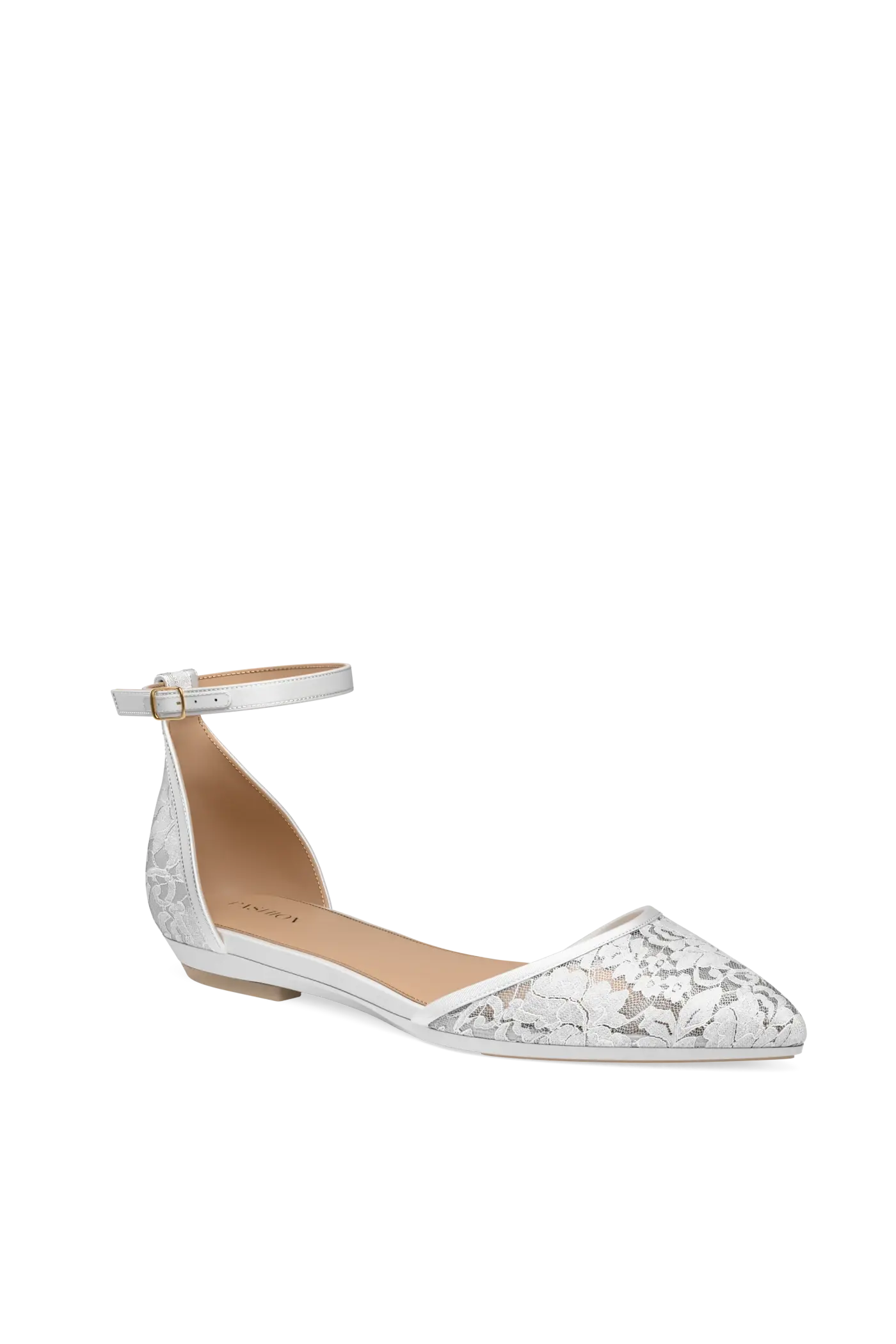The D'Orsay - White Satin Lace + Block Heel Kit 3 White