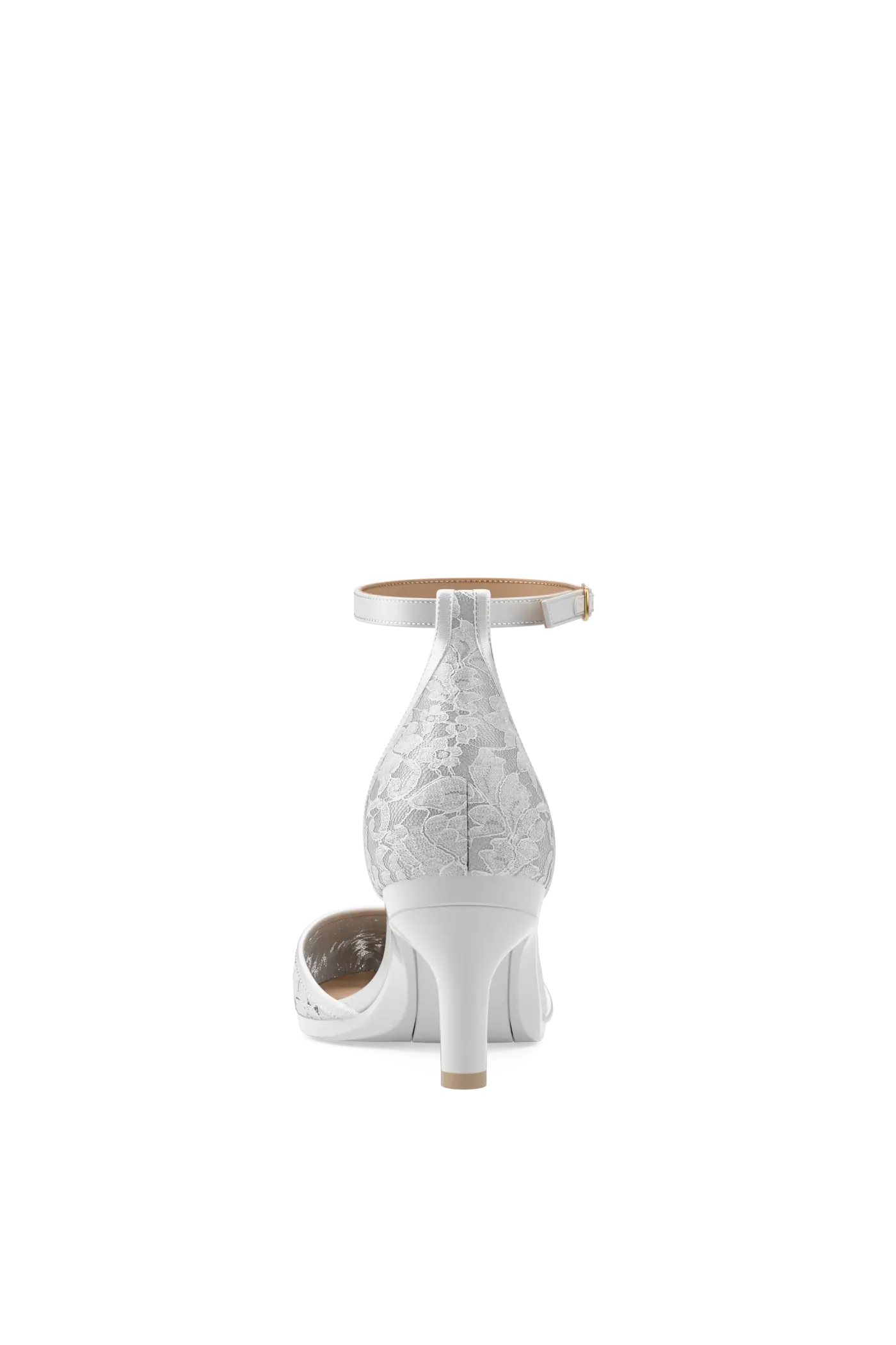 The D'Orsay - White Satin Lace + Stiletto Heel Kit 3 White