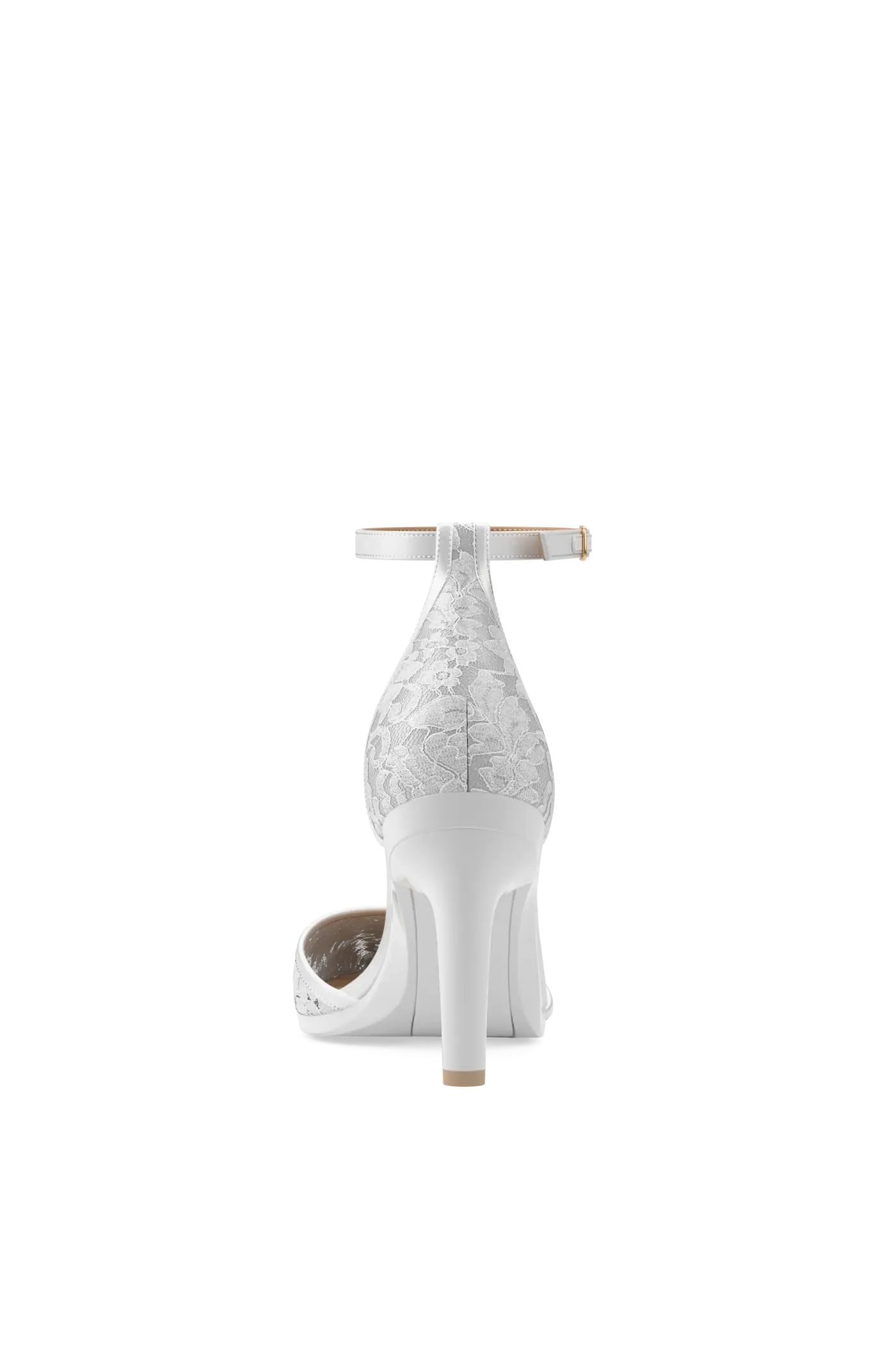 The D'Orsay - White Satin Lace + Stiletto Heel Kit 4 White