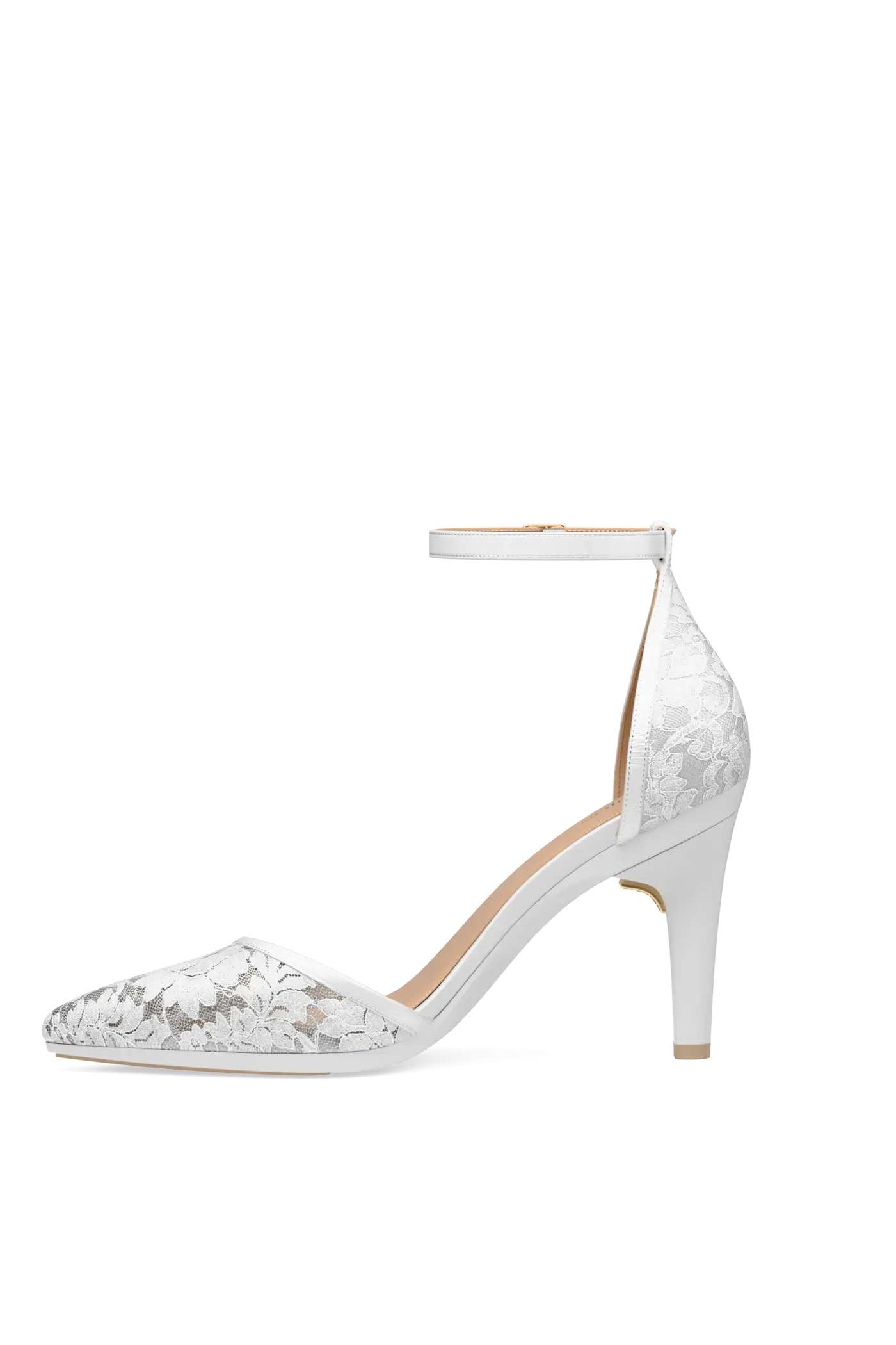The D'Orsay - White Satin Lace + Stiletto Heel Kit 4 White