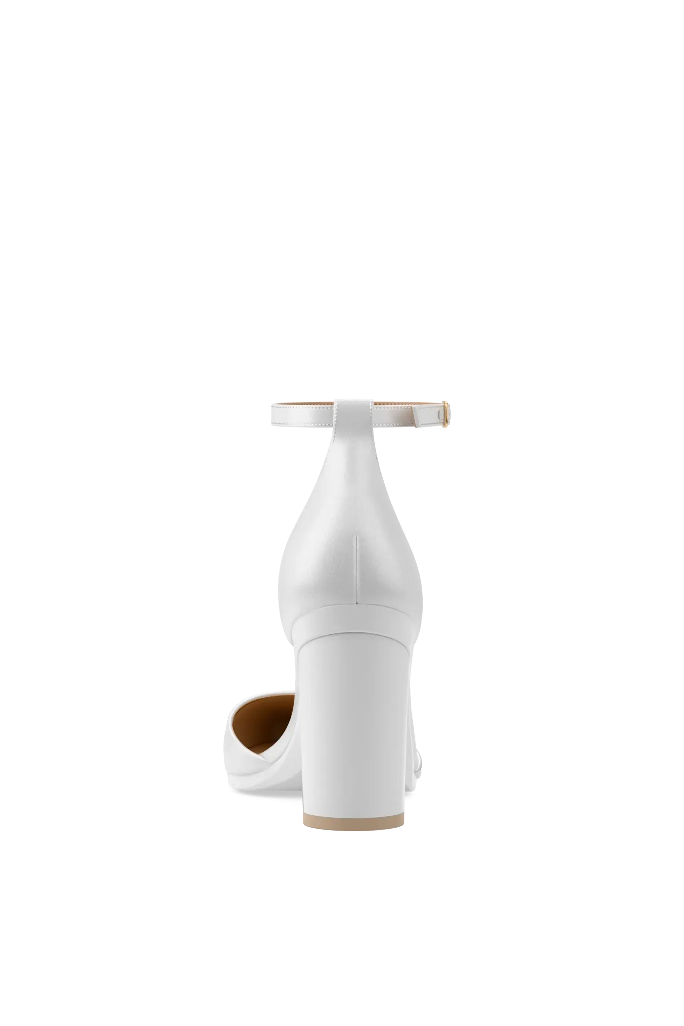 The D'Orsay - White Satin + Block Heel Kit 4 White