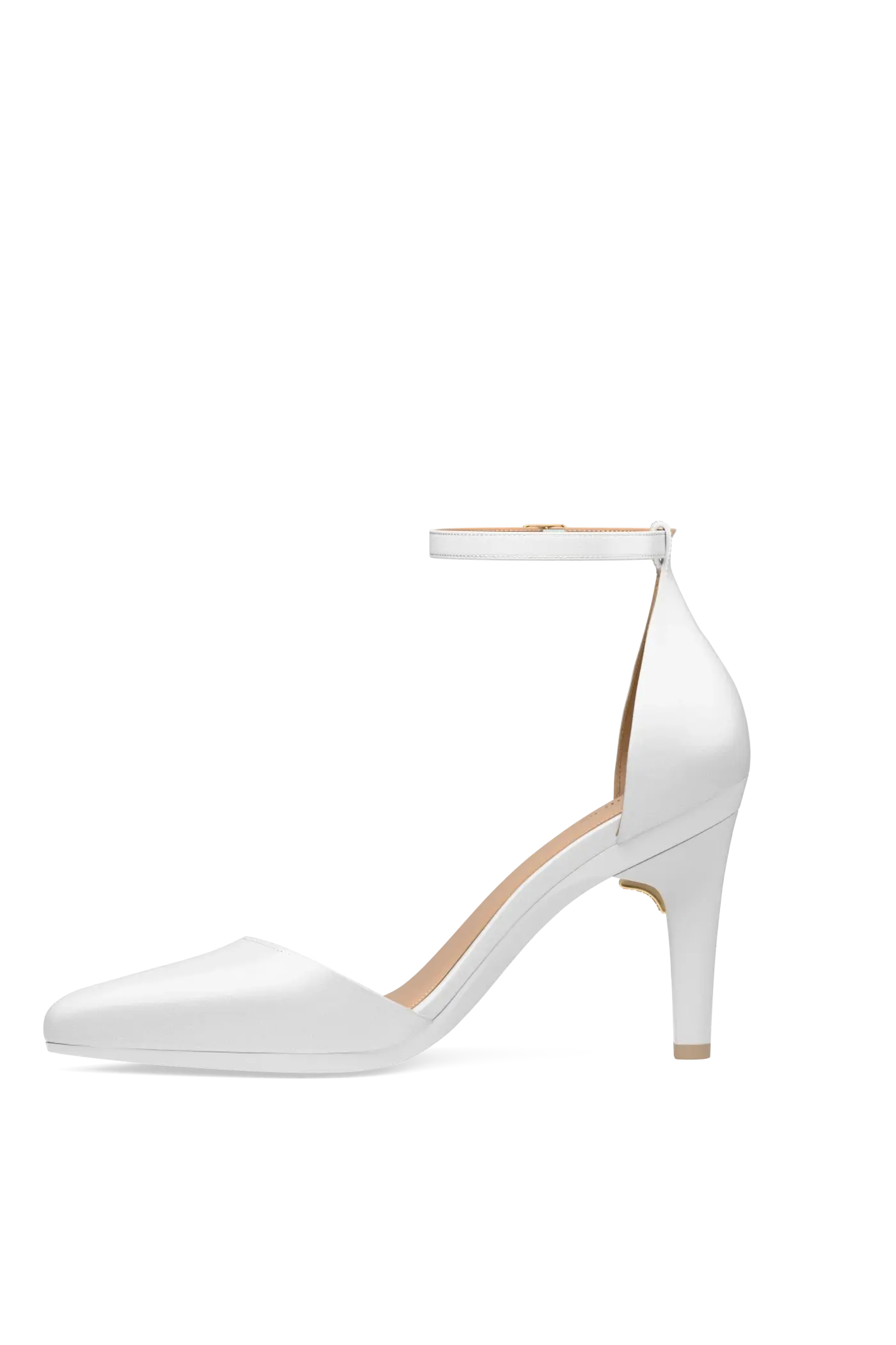 The D'Orsay - White Satin + Stiletto Heel Kit 4 White
